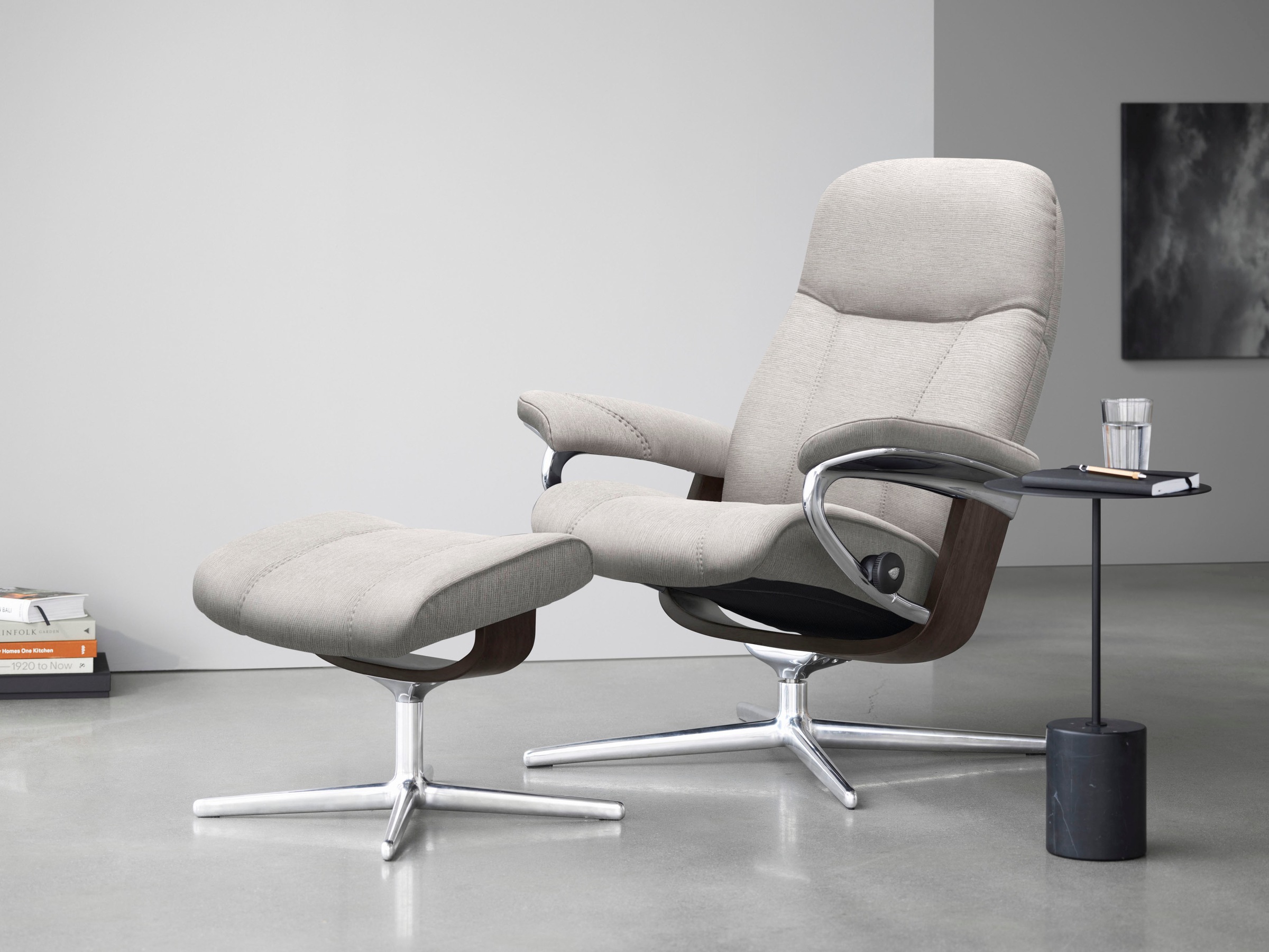 Stressless® Fußhocker »Consul«, mit Cross Base, Größe S, M & L, Holzakzent Wenge