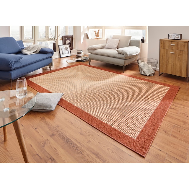 HANSE Home Teppich »Simple«, rechteckig, Flachgewebe Indoor, Sisal Optik,  Bordüren Design, Robust, Pflegeleicht