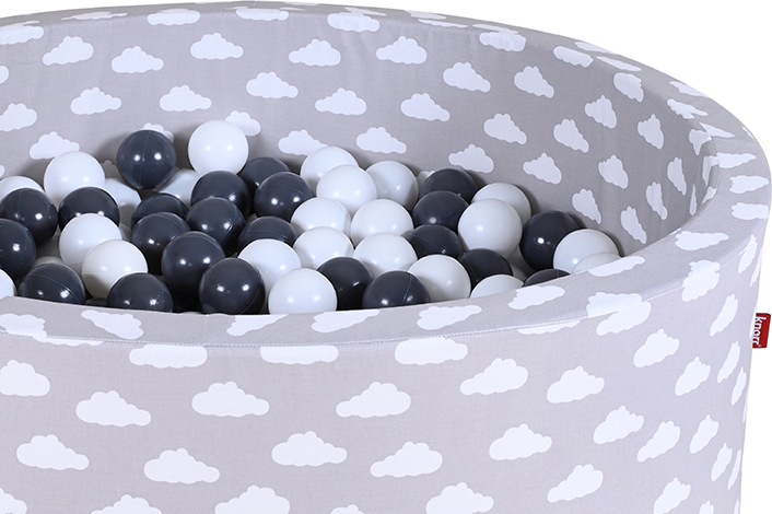 Knorrtoys® Bällebad »Soft, Grey White Clouds«, mit 300 Bällen Grey/creme; Made in Europe