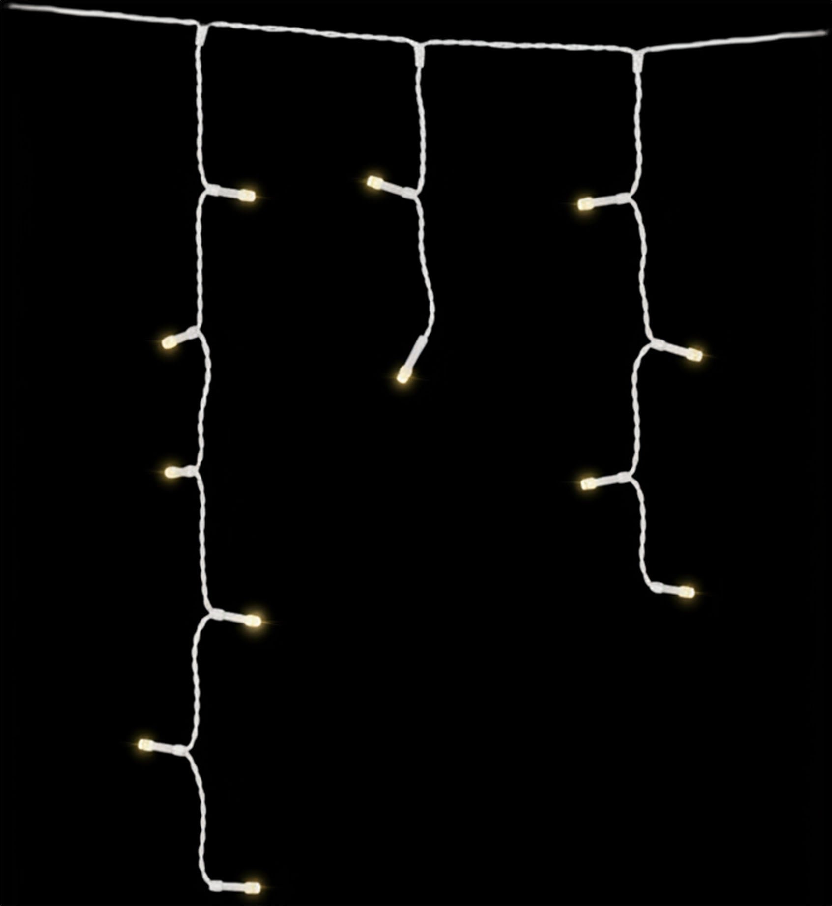 OTTO home LED-Lichterkette »Eisregen, in  1 / 2 o. 3 m Länge, Batterie, Timer, Indoor, Outdoor« Eiszapfen-Lichterkette, batteriebetrieben, IP44, Timer, warmweiß