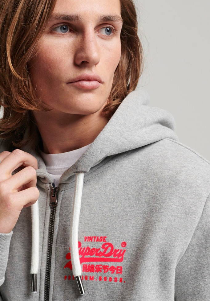 Superdry Kapuzensweatjacke »VINTAGE VL NEON ZIPHOOD«