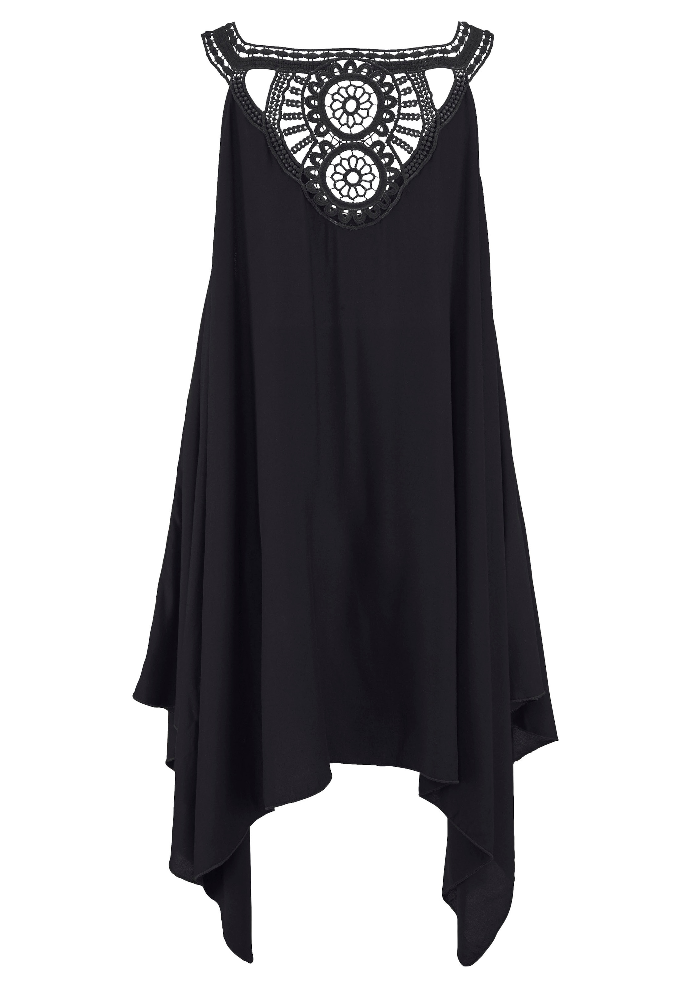 LASCANA Strandkleid, mit Spitze im Rücken, Longshirt in weiter Form, Sommerkleid