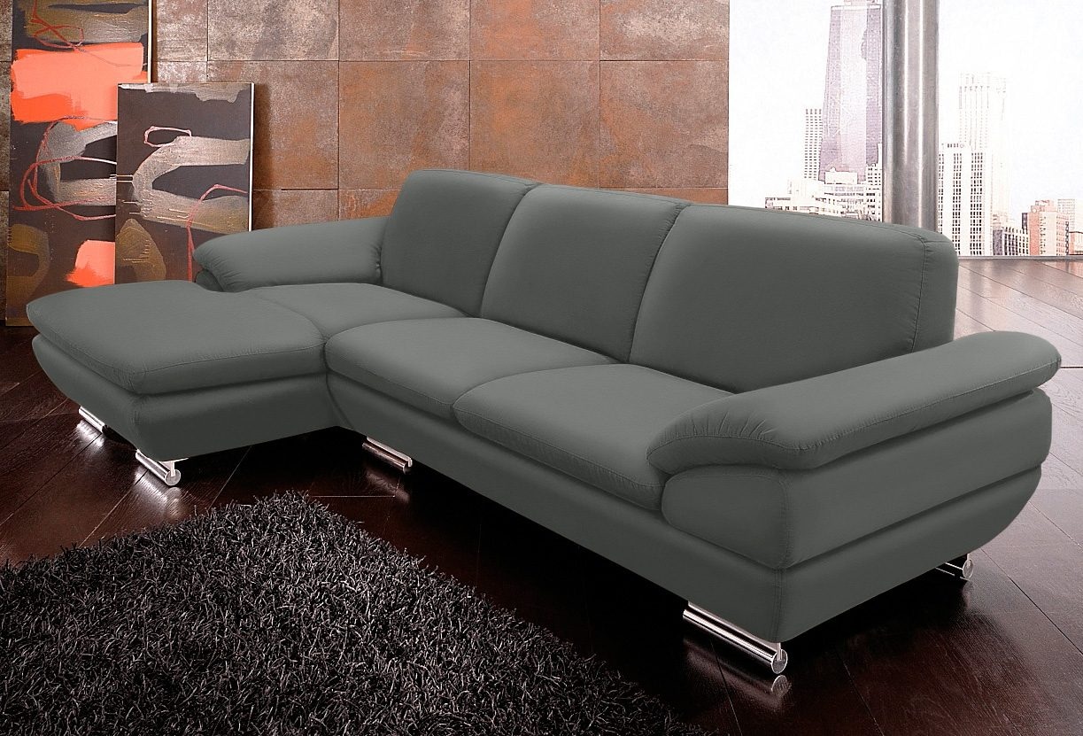 CALIA ITALIA Ecksofa »Glamour, L-Form«, aus Leder, Recamiere wahlweise links oder rechts