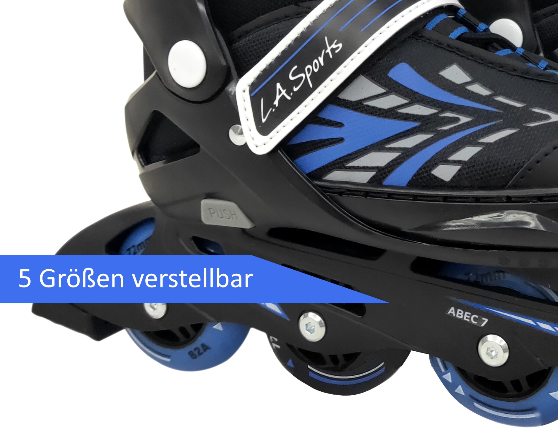 L.A. Sports Inlineskates »Softboot Kinder Jugendliche Größenverstellung 5 Größen verstellbar«