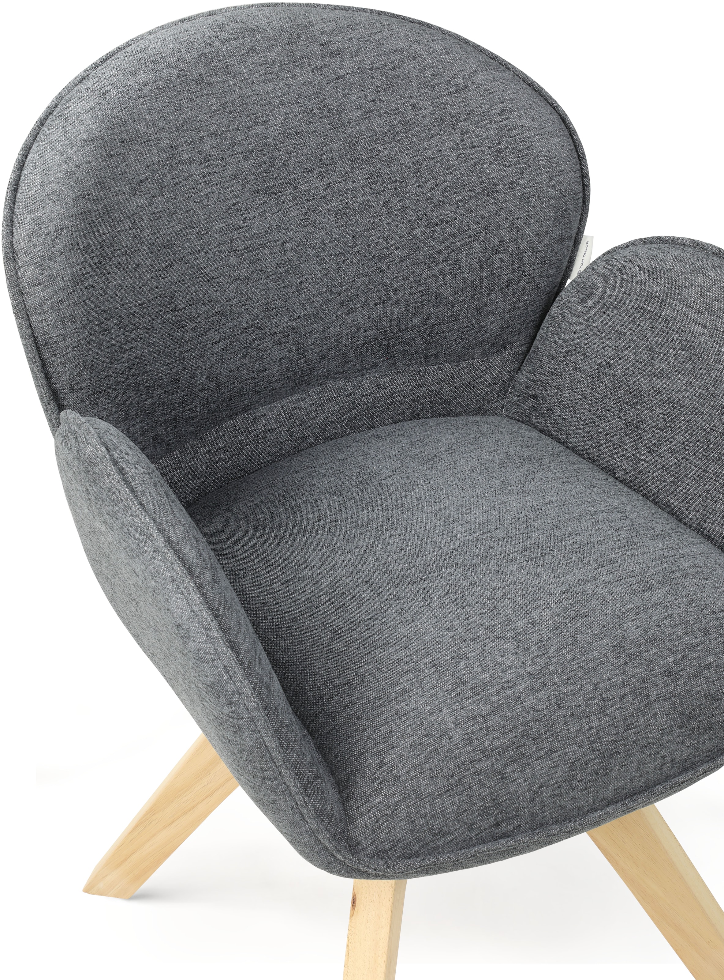 TOM TAILOR HOME Armlehnstuhl »WINGS ARMCHAIR«, (Set), 2 St., Chenille, mit Armlehnen, drehbar, Rückholfunktion, Massivholzgestell