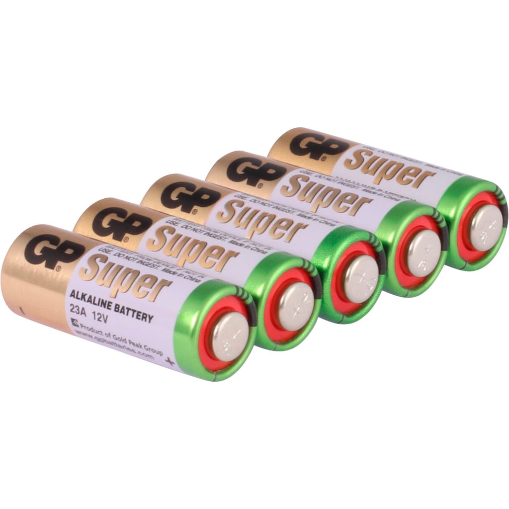 GP Batteries Batterie »5er Pack Alkaline Rundzellenbatterie 23A«, 12 V, (Set, 5 St.)