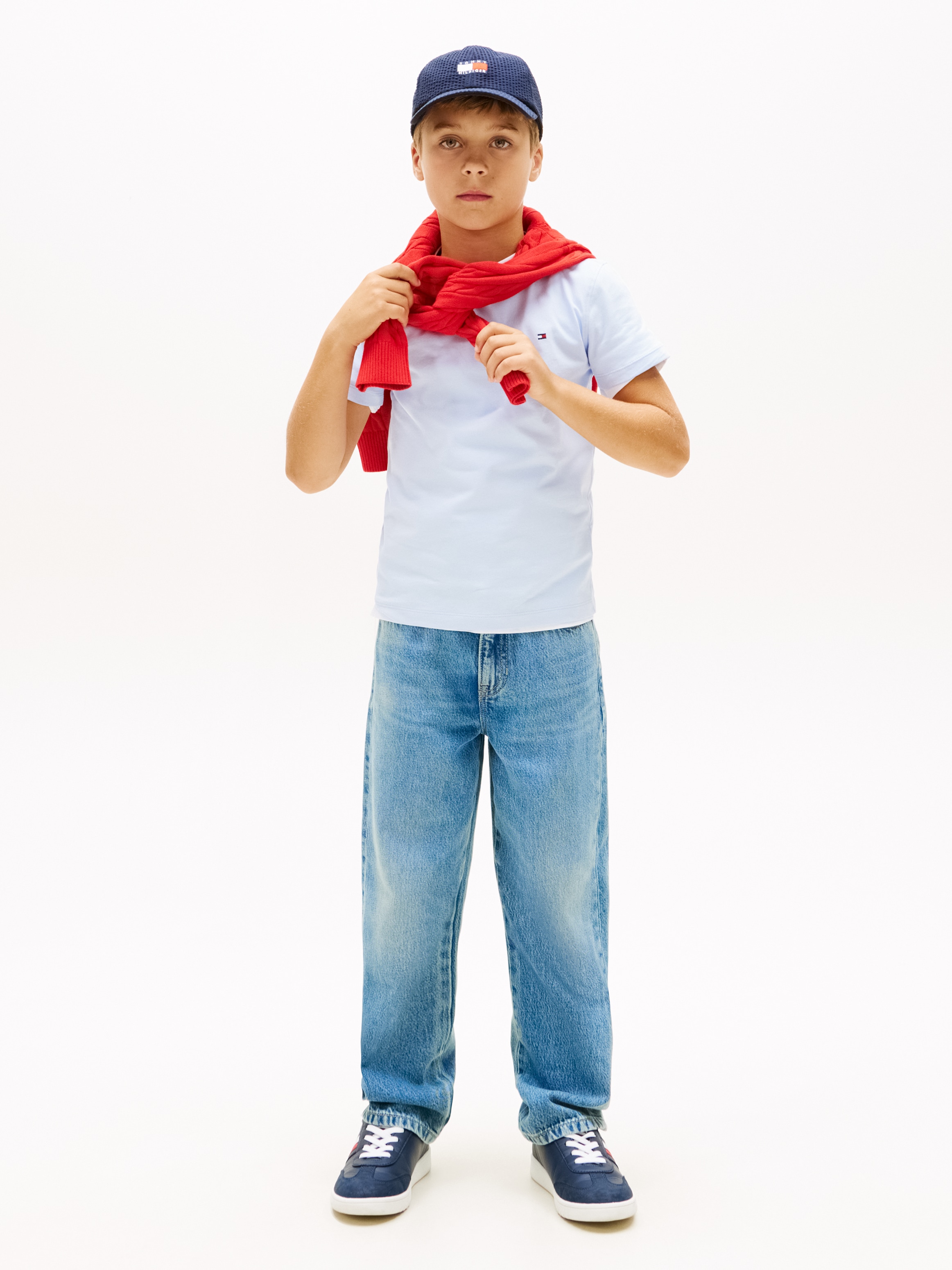 Tommy Hilfiger T-Shirt »ESSENTIAL COTTON REG FIT TEE SS« Kinder bis 16 Jahre, mit Rundhalsausschnitt