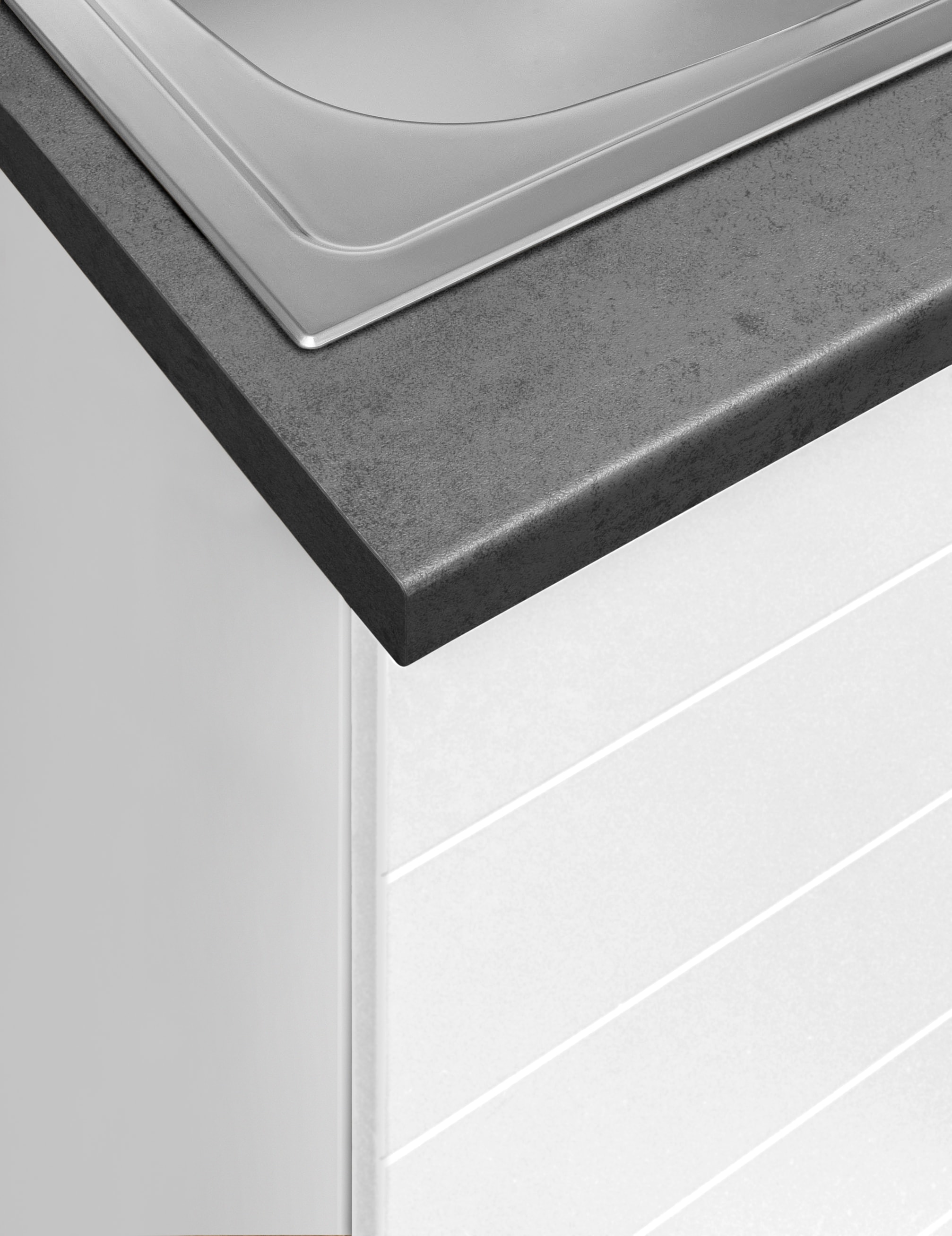 KOCHSTATION Küchenzeile »KS-Luhe« 330 cm breit, wahlweise mit oder ohne E-Geräten, gefräste MDF-Fronten