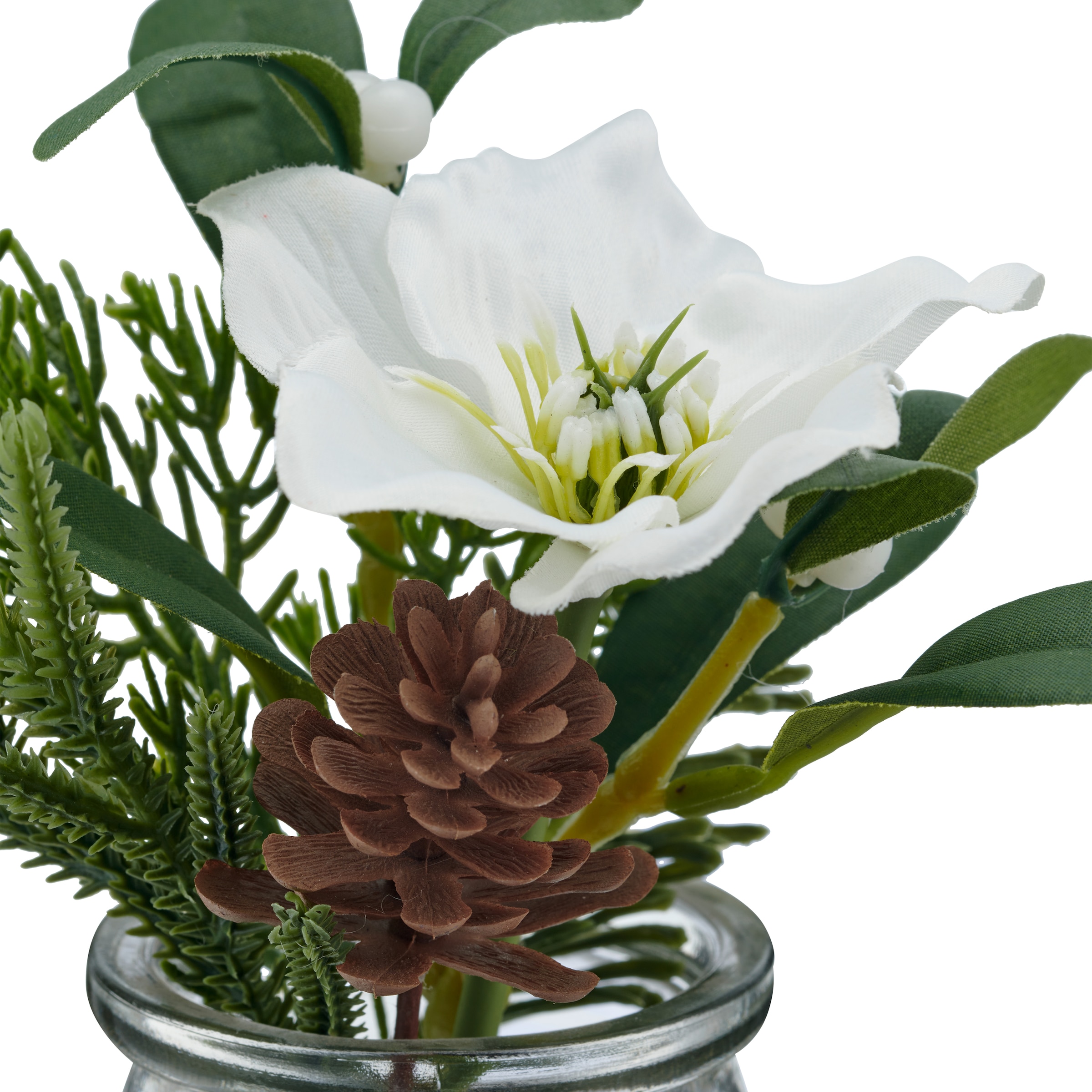 Creativ green Winterliche Kunstpflanze »Schneeglöckchen und Christrose« im attraktiven Glasgefäß