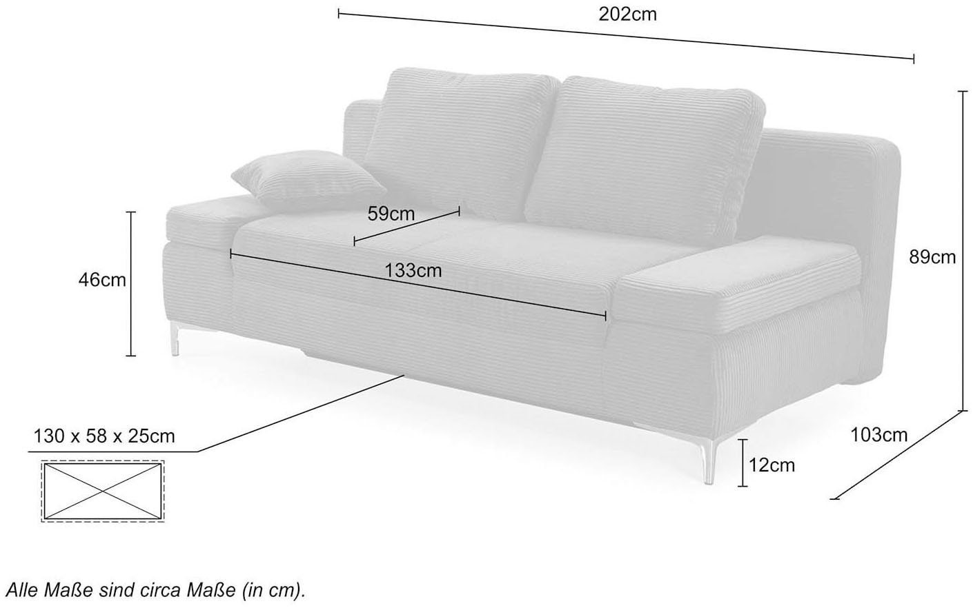 Jockenhöfer Gruppe Schlafsofa »Jano«, klassisches Schlafsofa mit individuell, verstellbaren Armlehnen