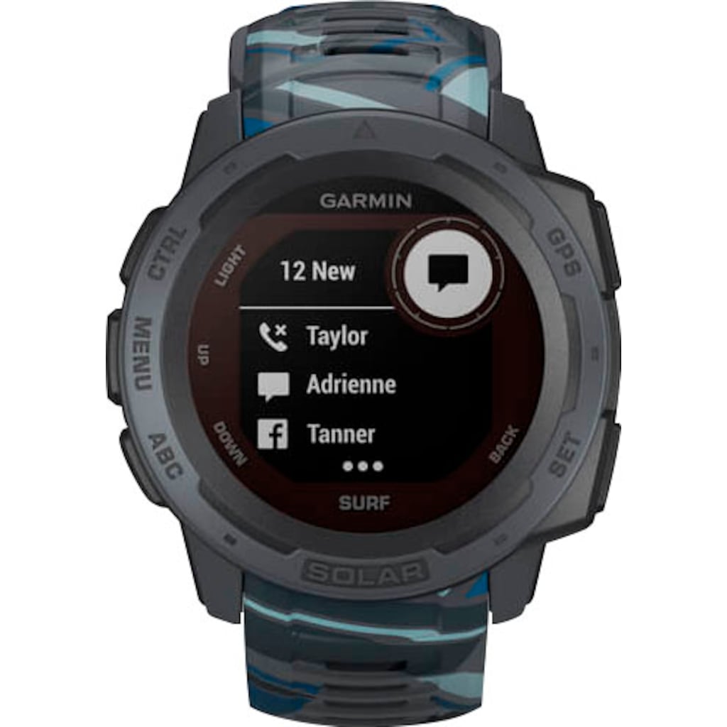 Garmin Smartwatch »Instinct Solar – Surf Edition«