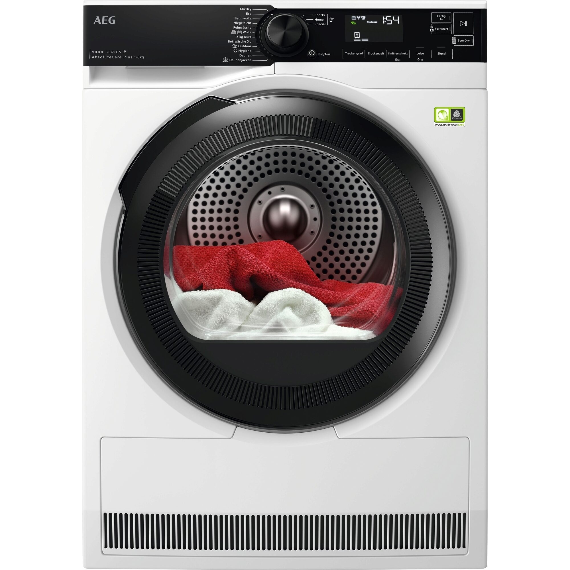 AEG Series 9000 TR9W75780 Wäschetrockner Freistehend Frontlader 8 kg Weiß