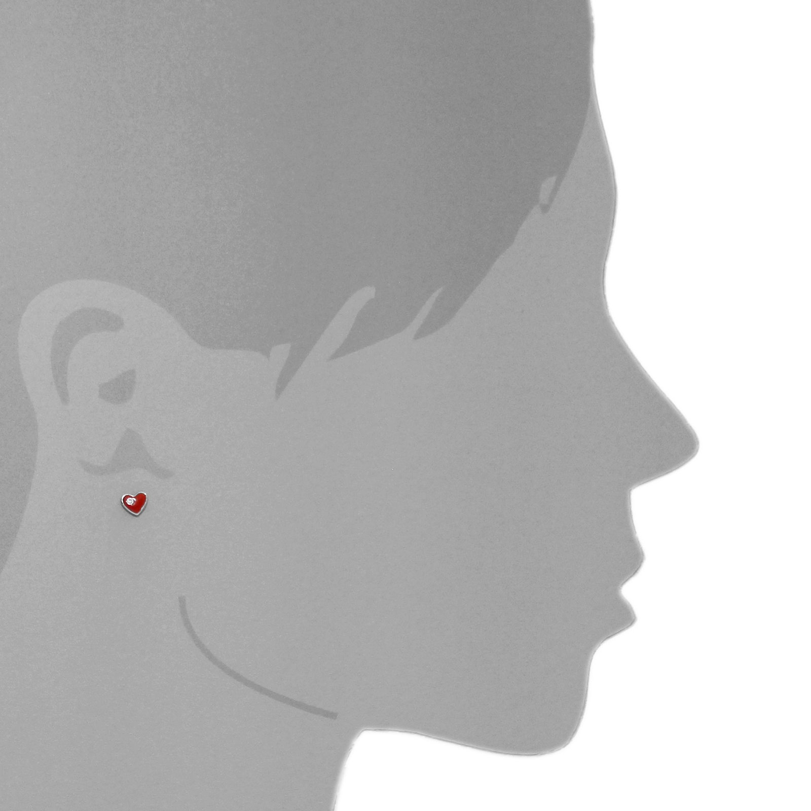 OSTSEE-SCHMUCK Paar Ohrstecker »- kleines Herz - Silber 925/000 -,«