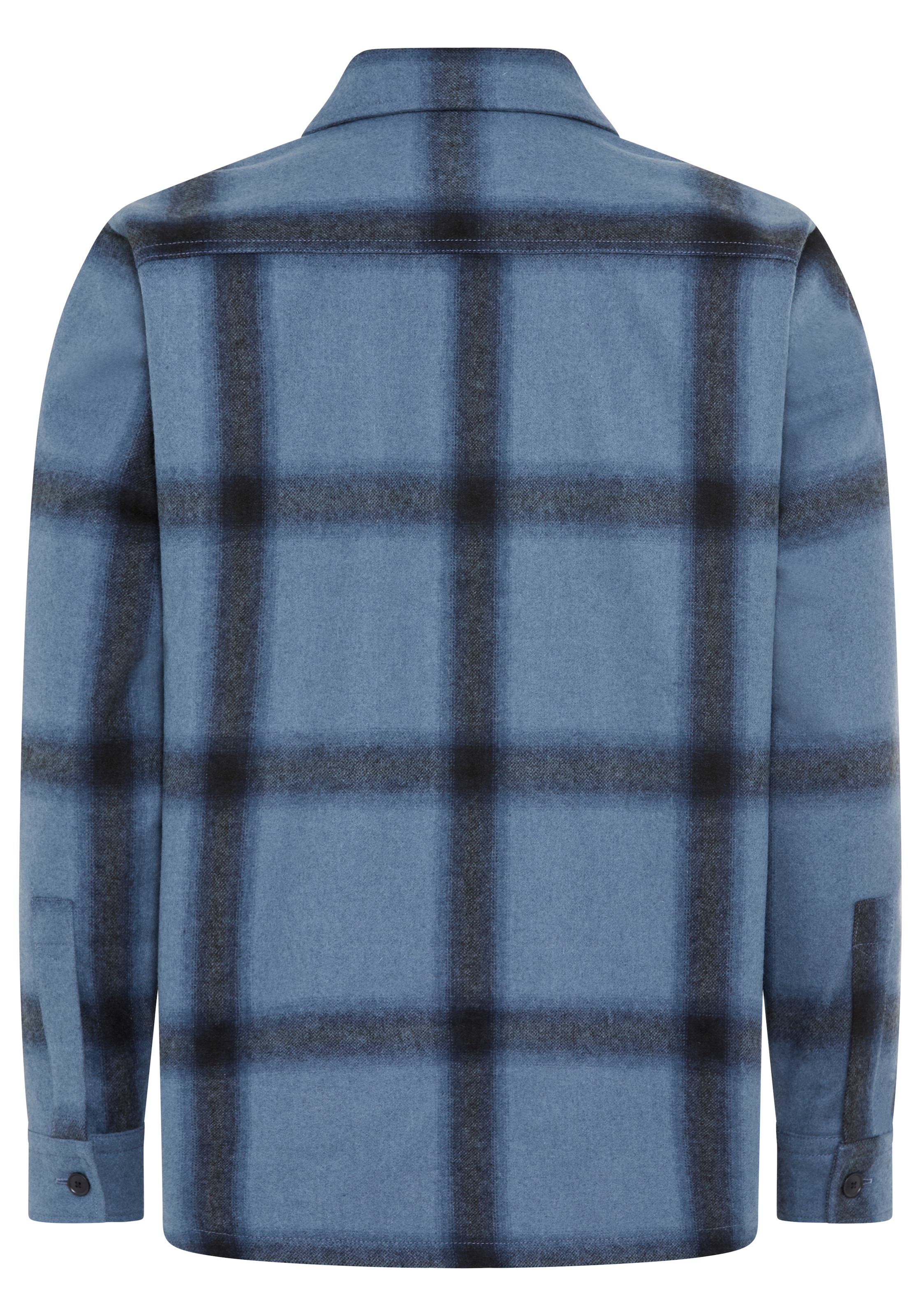 BOSS ORANGE Langarmhemd »Locky« melierte Wollmischung, Karo-Design, oversize fit