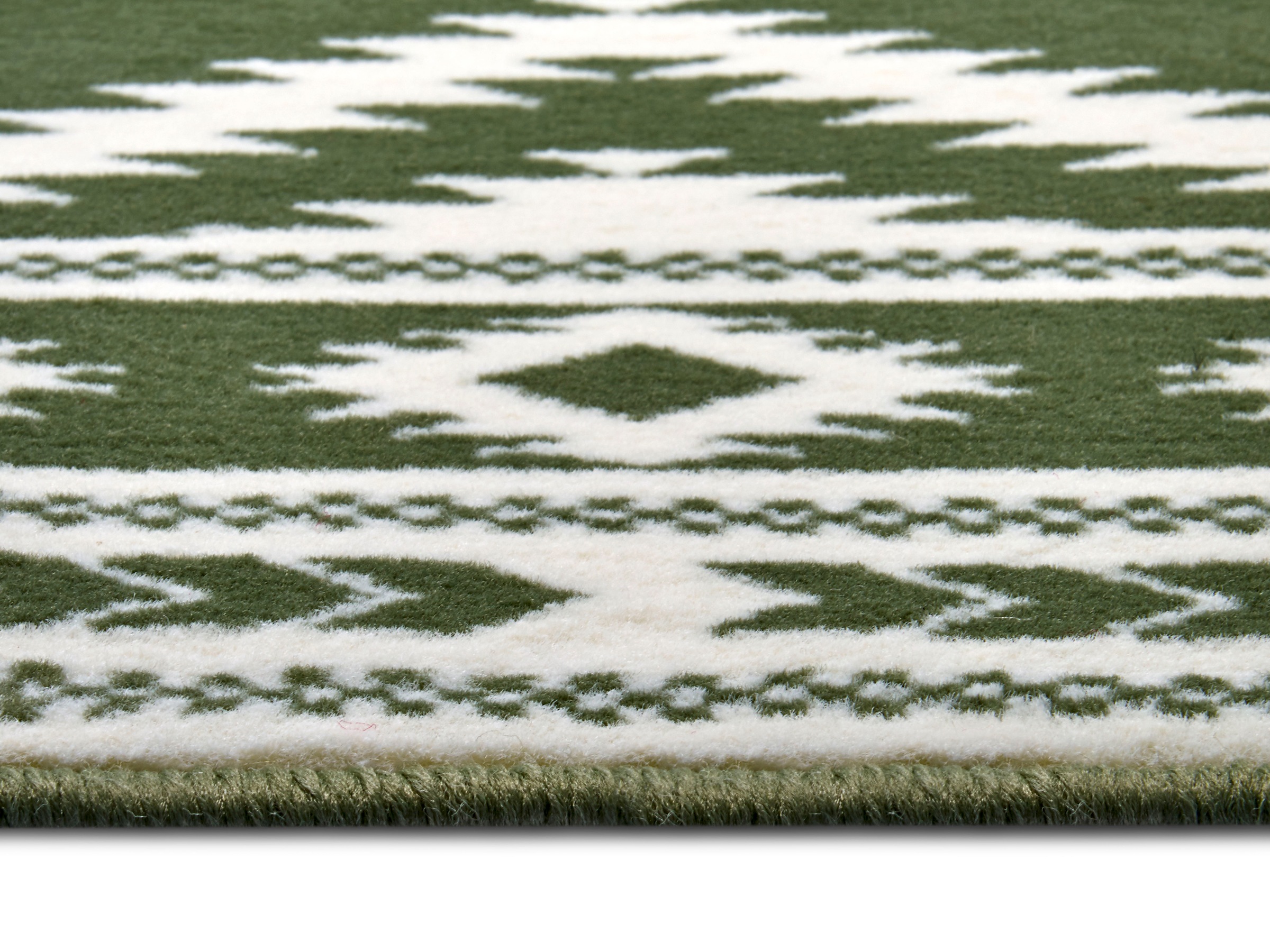 HANSE Home Teppich »Ethno«, rechteckig, 9 mm Höhe, Kurzflor, Velours Haptik, Rauten Muster, Gekettelt