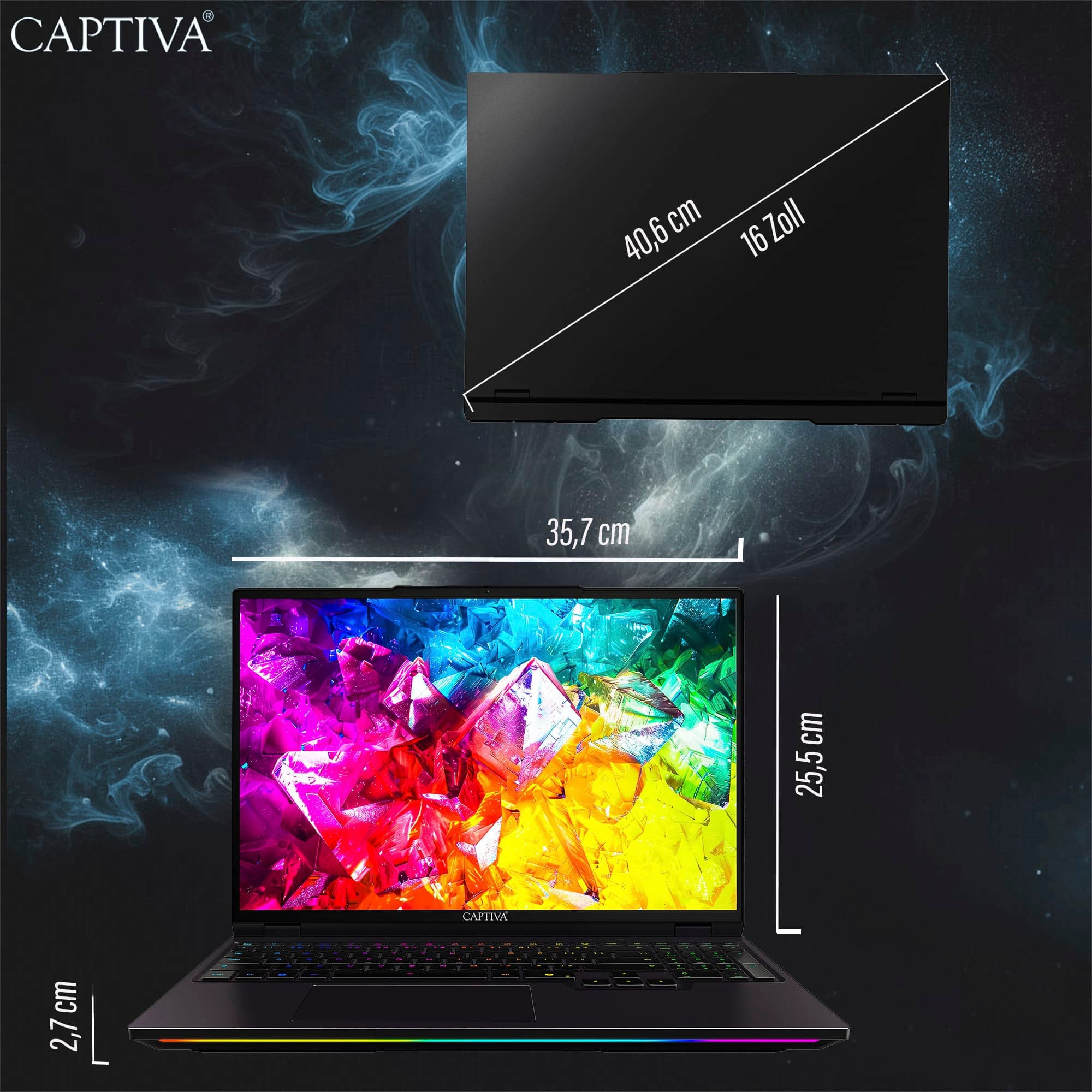 CAPTIVA Gaming-Notebook »Ultimate Gaming R10-1328GE« 40,6 cm / 16 ″ Intel GeForce® RTX 5090 2.000 GB SSD