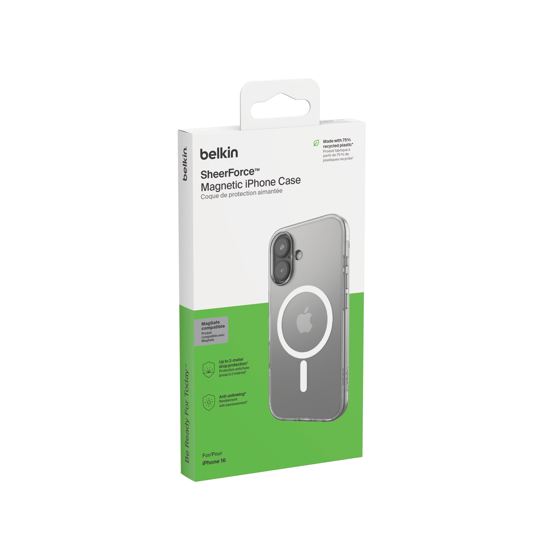 Belkin Handyhülle »SheerForce magnetisches Case für Apple iPhone 16«, iPhone 16, Backcover, Schutzhülle, Handyschutzhülle, Case, Schutzcase, stoßfest