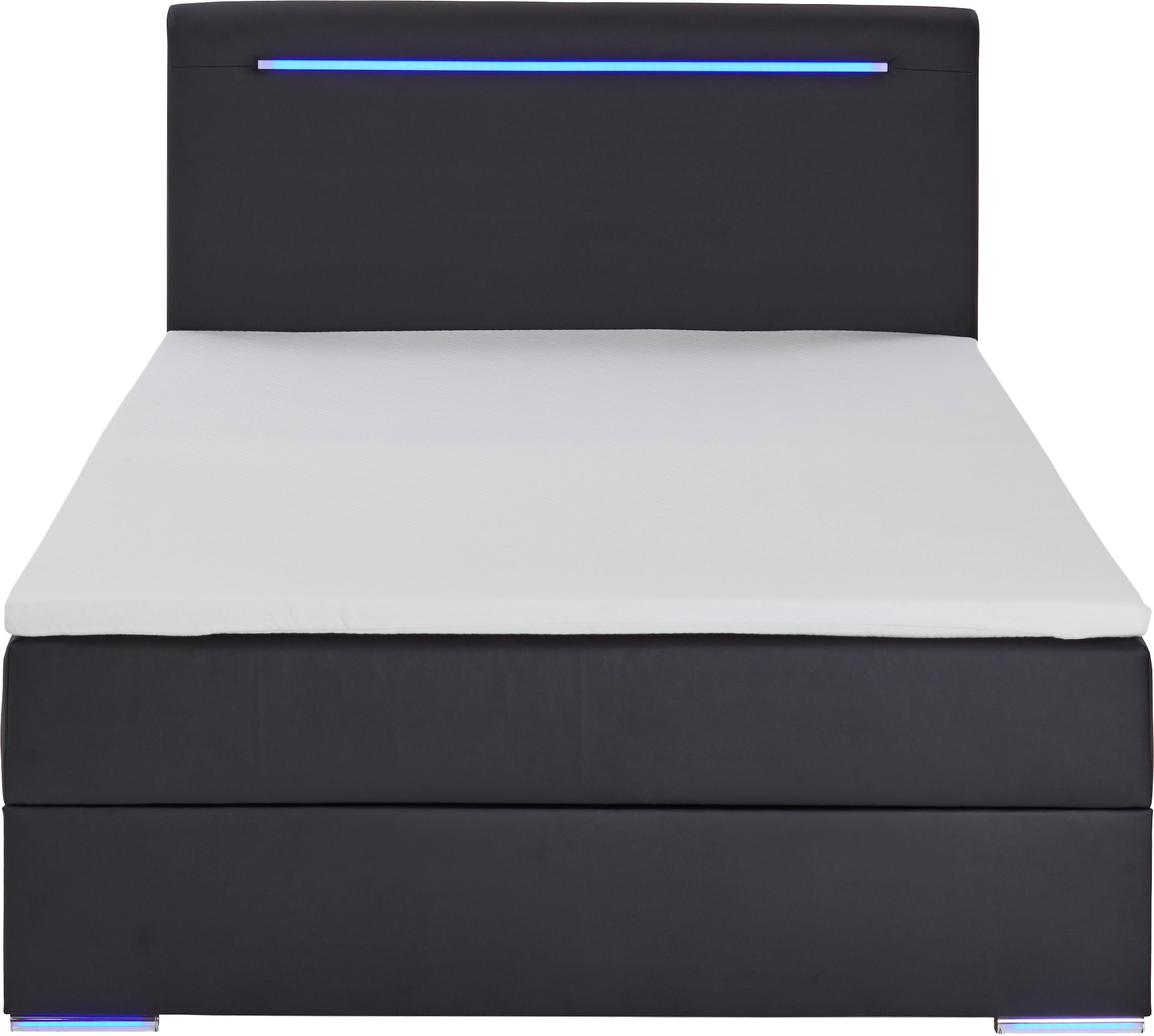 meise.möbel Boxbett »Candela inkl. Bettkasten, Topper & LED-Beleuchtung an Kopfteil & Füßen«