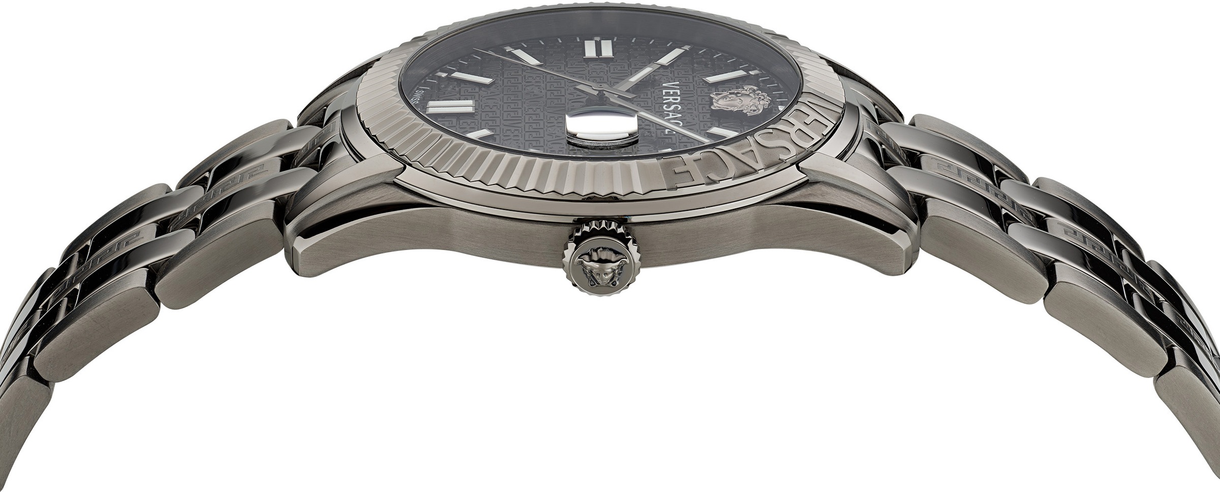 Versace Quarzuhr »GRECA TIME, VE3K00622«, Armbanduhr, Herrenuhr, Datum, Swiss Made