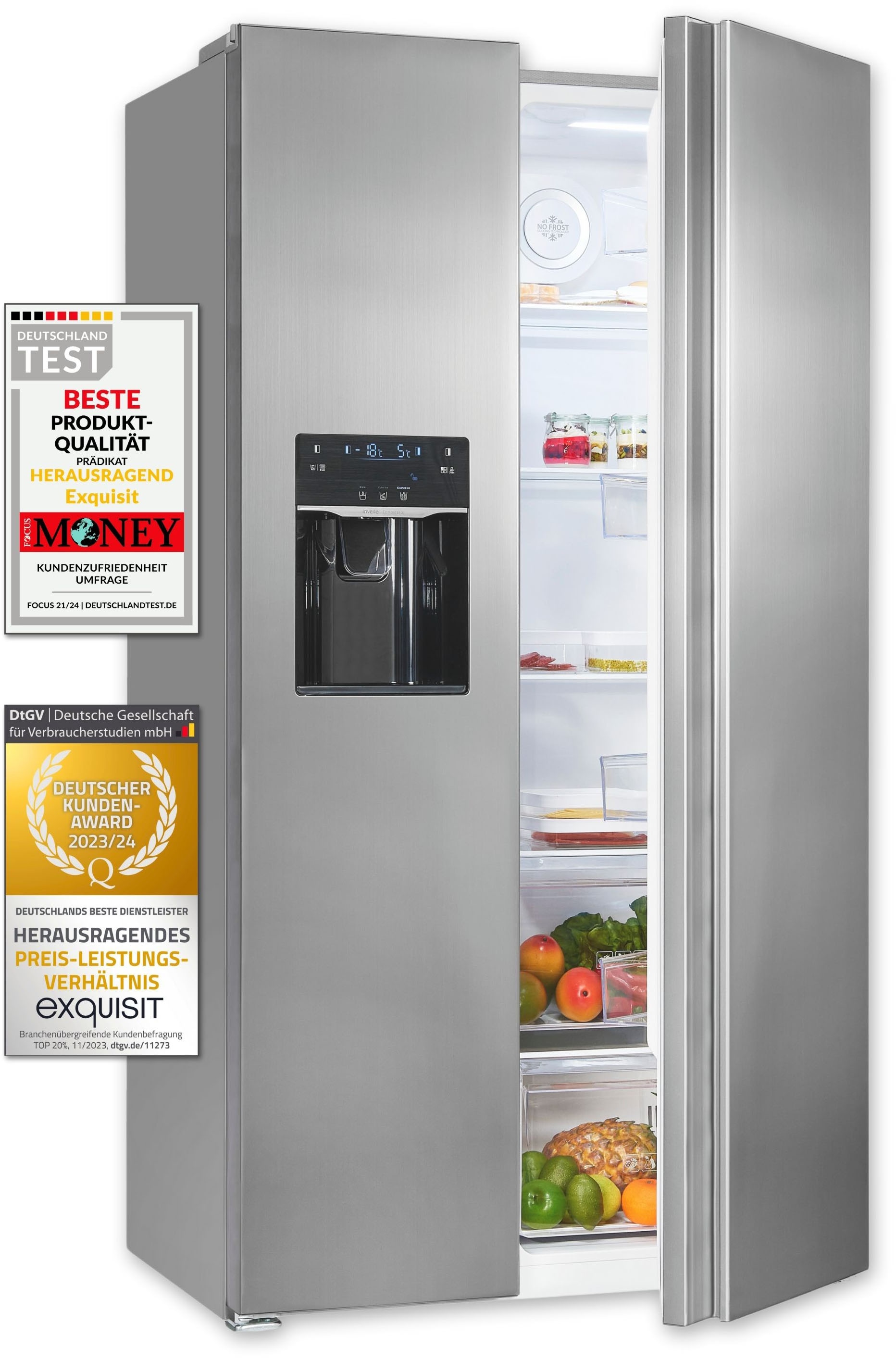 exquisit Side-by-Side »SBS520-CF-040E inoxlook«