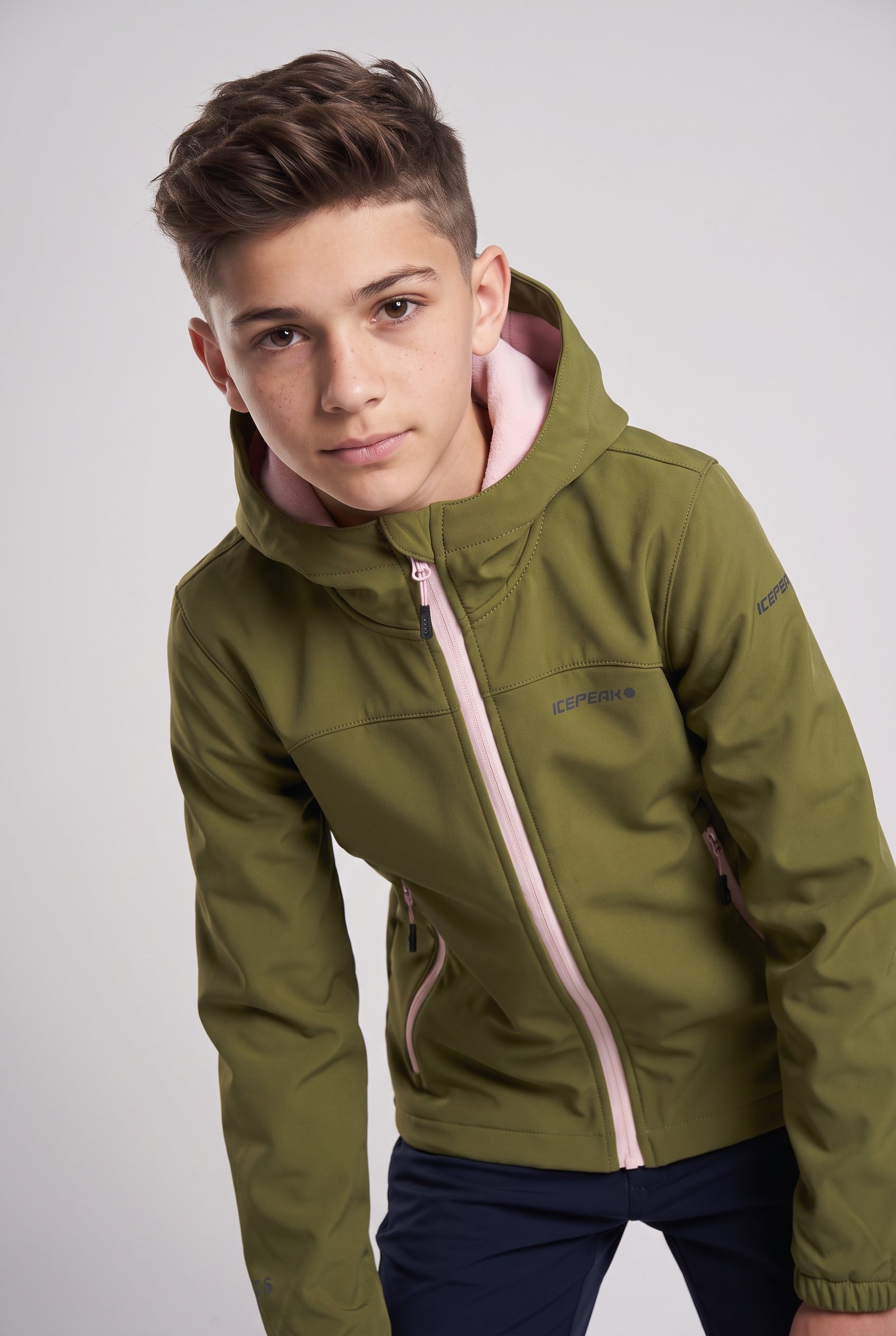 Icepeak Softshelljacke »ICEPEAK KOBRYN JR« mit Kapuze mit Kapuze, atmungsaktiv, wasserabweisend, schnell trocknend