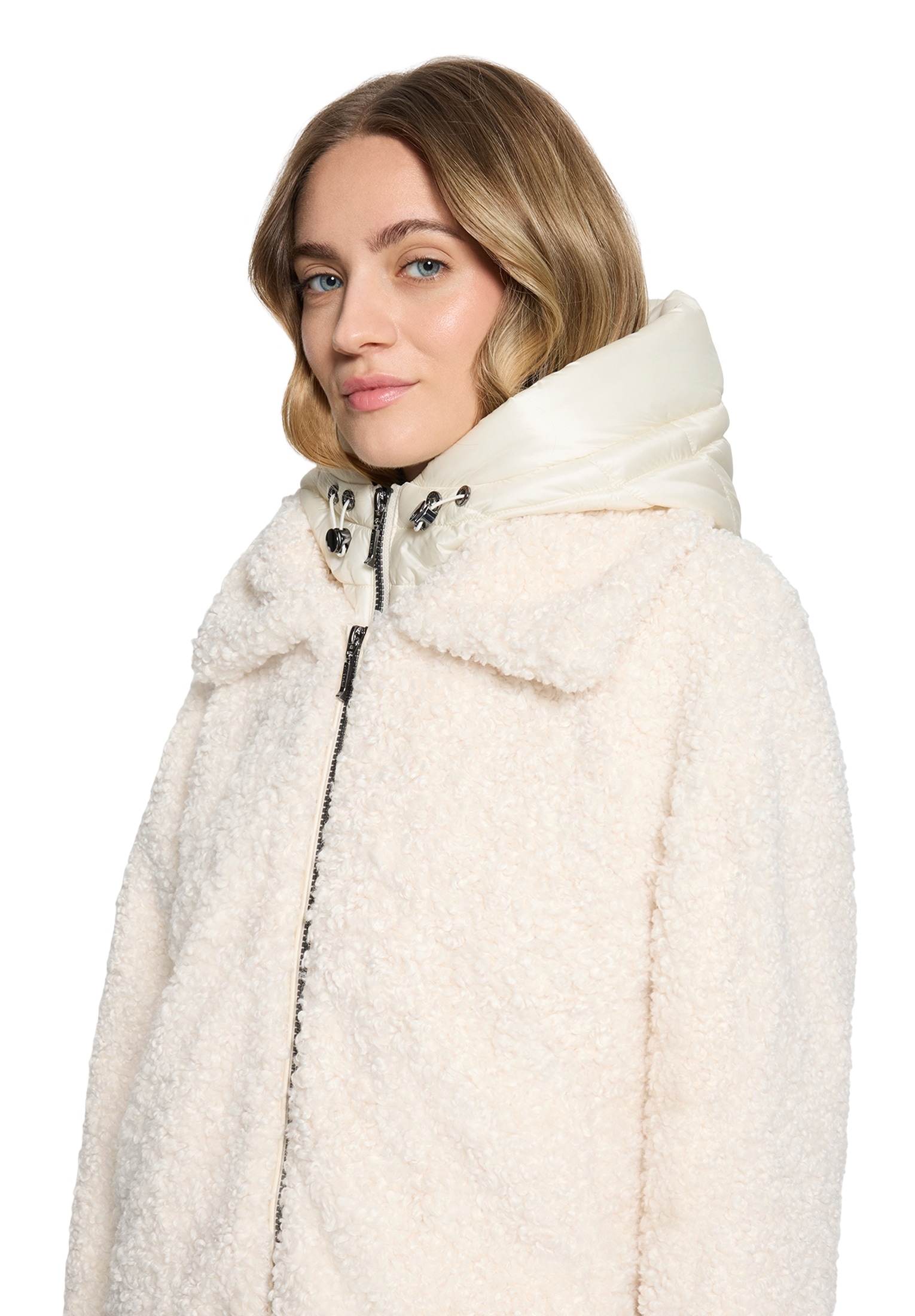 Amber & June Plüschjacke »Plüschjacke mit abnehmbarem Westenteil«