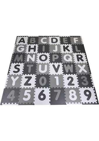 Knorrtoys® Puzzle »Alphabet + Zahlen, grau-weiß«, Puzzlematte, Bodenpuzzle kaufen