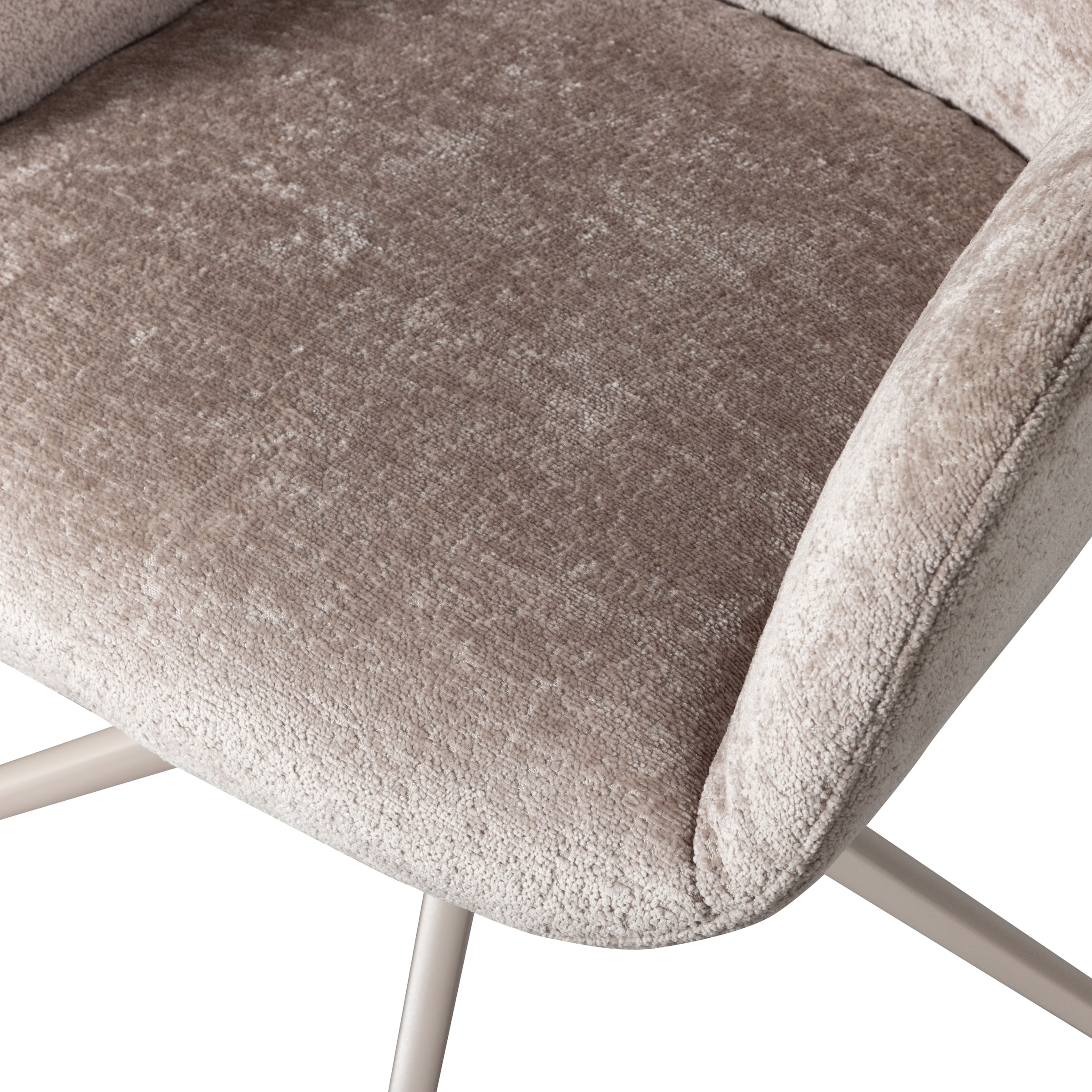 WOOOD Drehstuhl »Morros mit Chenille-Bezug höhenverstellbar, B 57 x T 60 x H 88 cm« () mit Rollen, Sitzhöhe einstellbar, Tragkraft 100 kg, Pfleiglicht