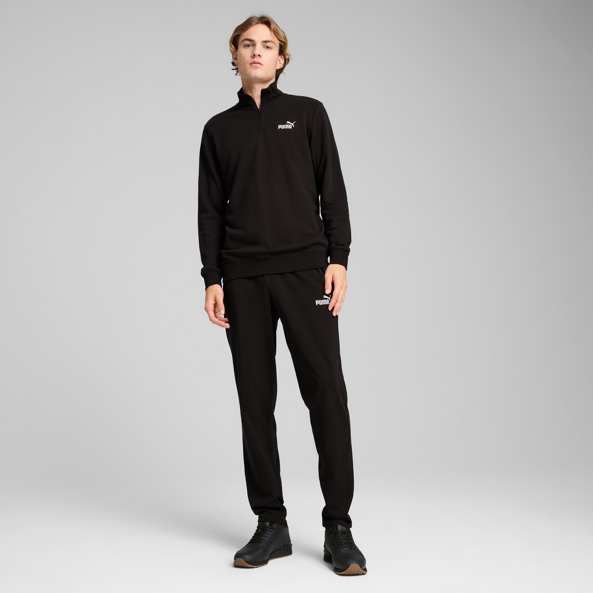 PUMA Langarmshirt »ESS NO. 1 LOGO HALF-ZIP TR«