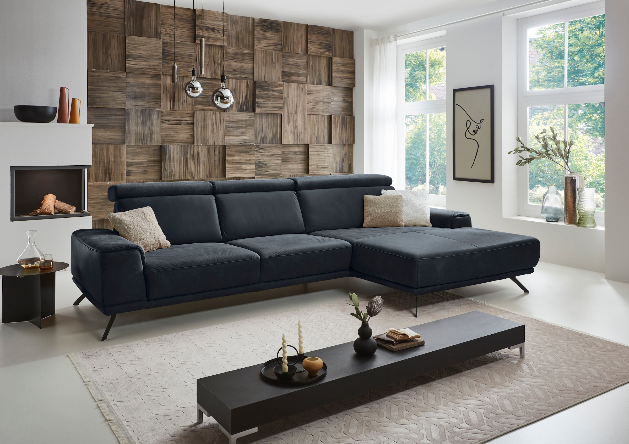 Die PlanBar Ecksofa »PN-EM22041 L-Form« wahlweise motorisches Canape oder Sitztiefenverstellung