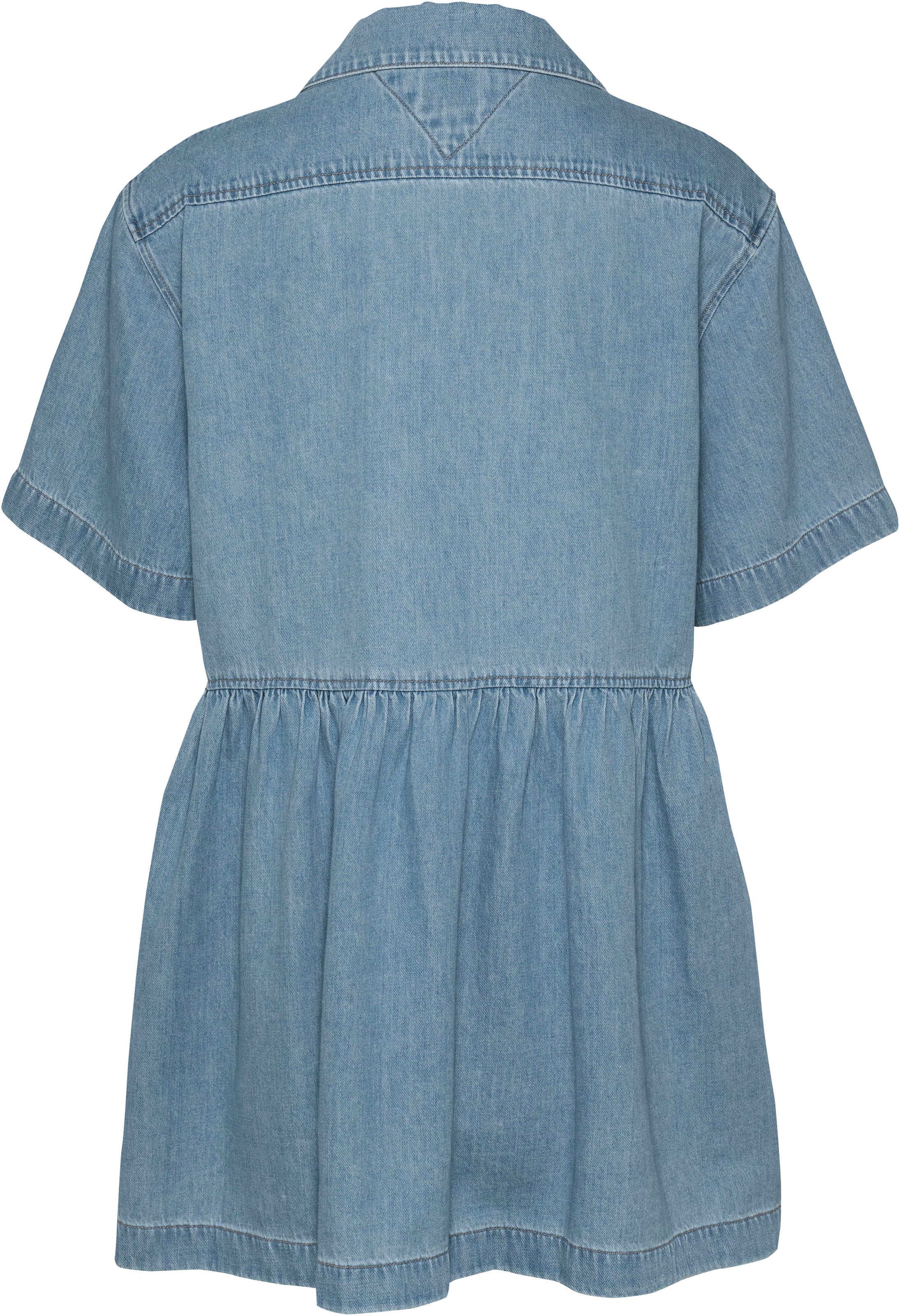 Tommy Jeans Jeanskleid »TJW LT DENIM DRESS EXT«, in Mini-Länge, mit Logostickerei, in blauer Waschung