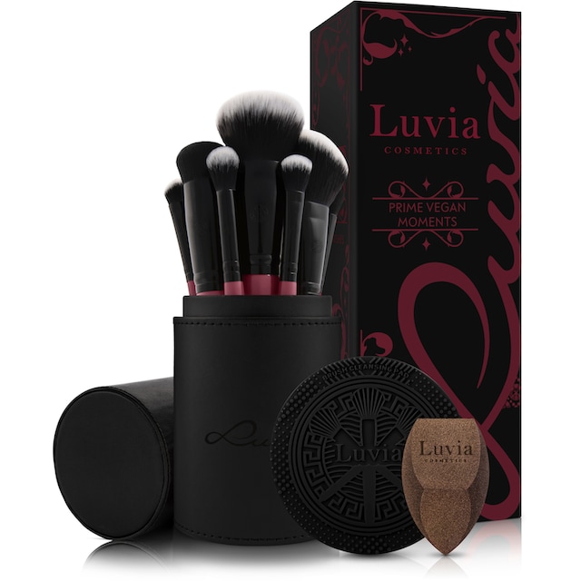 Luvia Cosmetics Kosmetikpinsel-Set »Prime Vegan Moments«, (10 tlg., Pinsel  für Gesicht & Augen mit Schwamm, Reinigungspad und Pinselhalter) online  bestellen | UNIVERSAL
