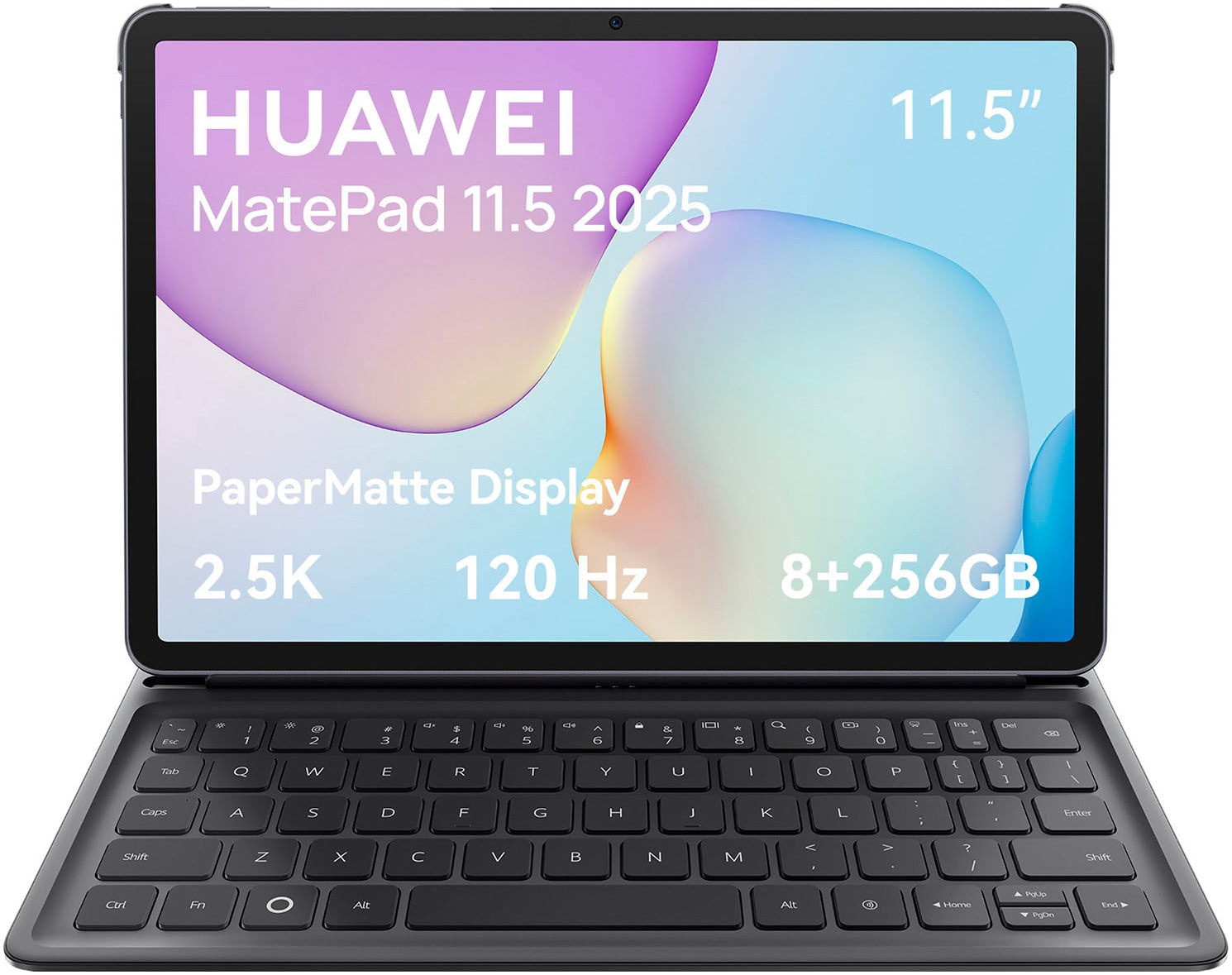 HUAWEI Matepad 11.5 Zoll PaperMatte 8GB+256GB Grau mit Tastatur Tablet mit 2.5K 120 Hz Display und Histen 9.0 Surround-Sound
