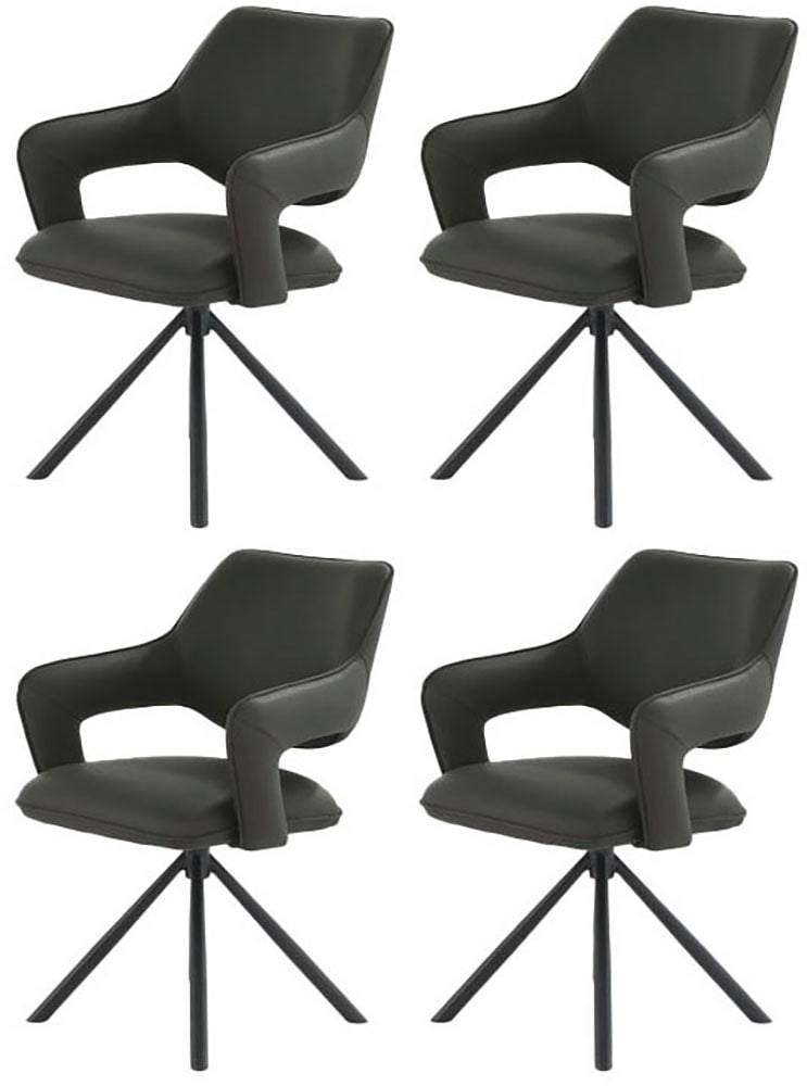 Jockenhöfer Gruppe Esszimmerstuhl »Lambert« (Set) 4 Stk.4-Fuss-Stuhl, Drehfunktion (360°), Lederoptik, bis 150 kg belastbar