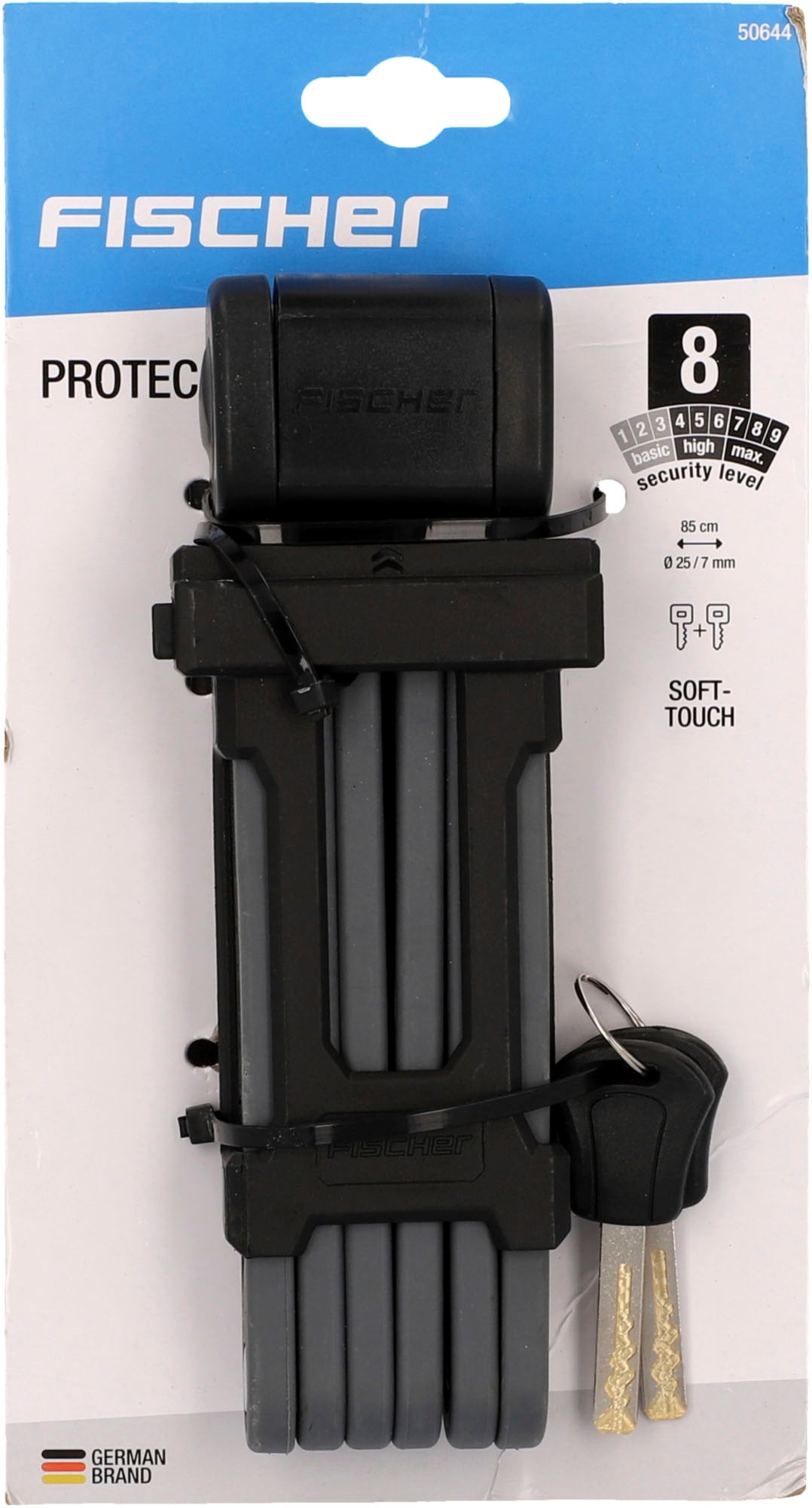 FISCHER Fahrrad Faltschloss »Faltschloss Soft-Touch PROTEC FKS85«