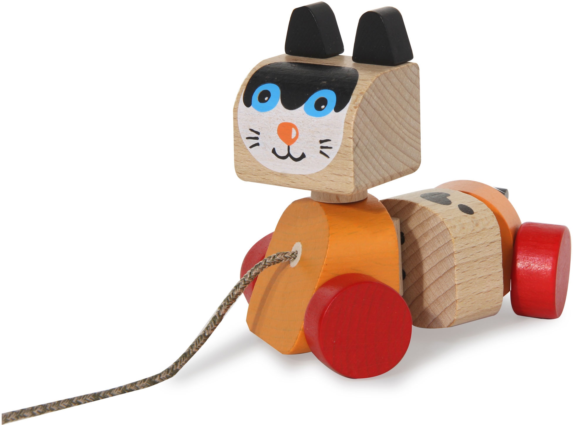 Jamara Nachziehspielzeug »Kidiwood, Nachzieh Katze«, auf Rollen, aus Holz