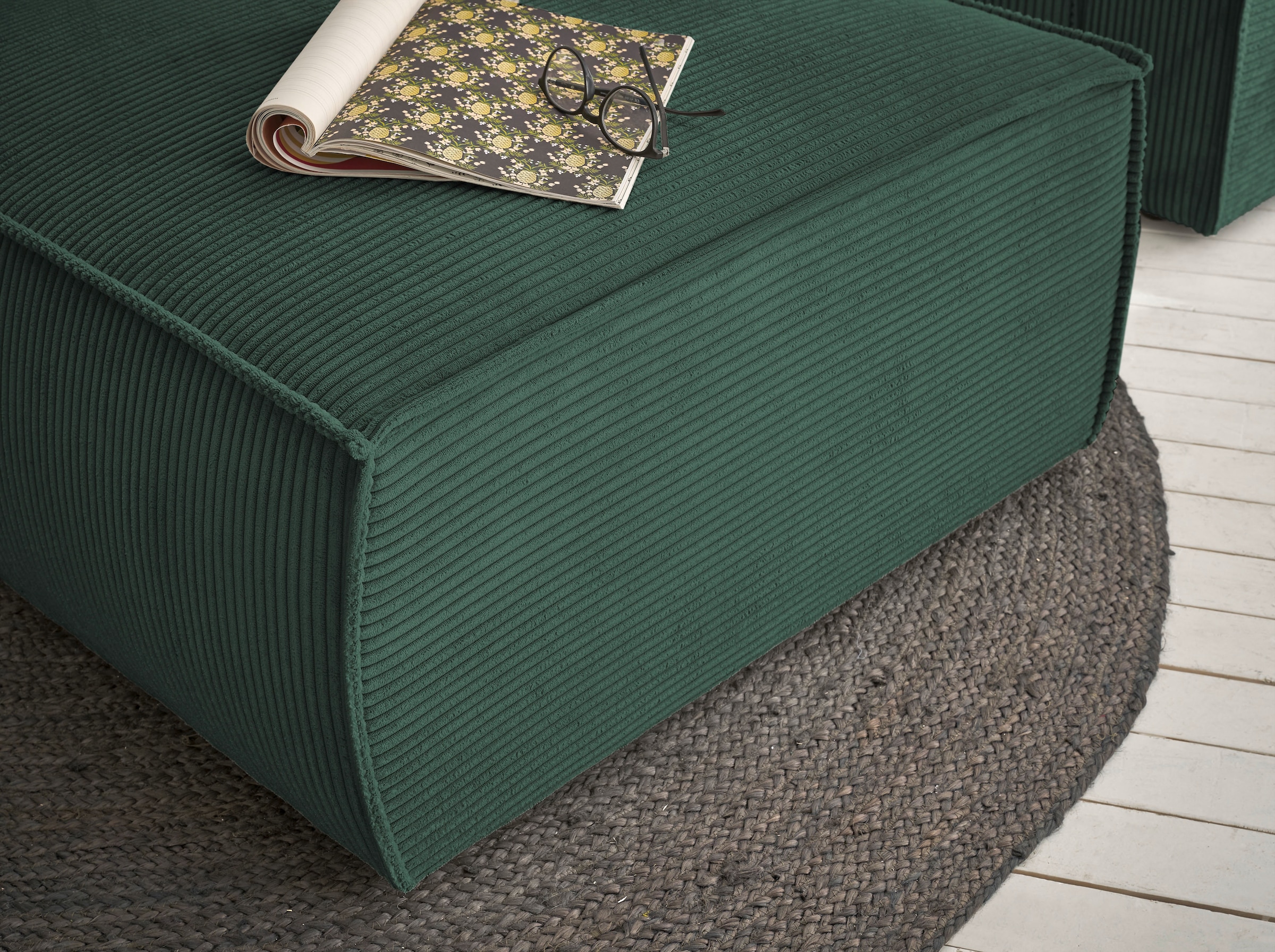 OTTO home Hocker »SHERWOOD Cord Polsterhocker« passend zur Polster-Serie SHERWOOD