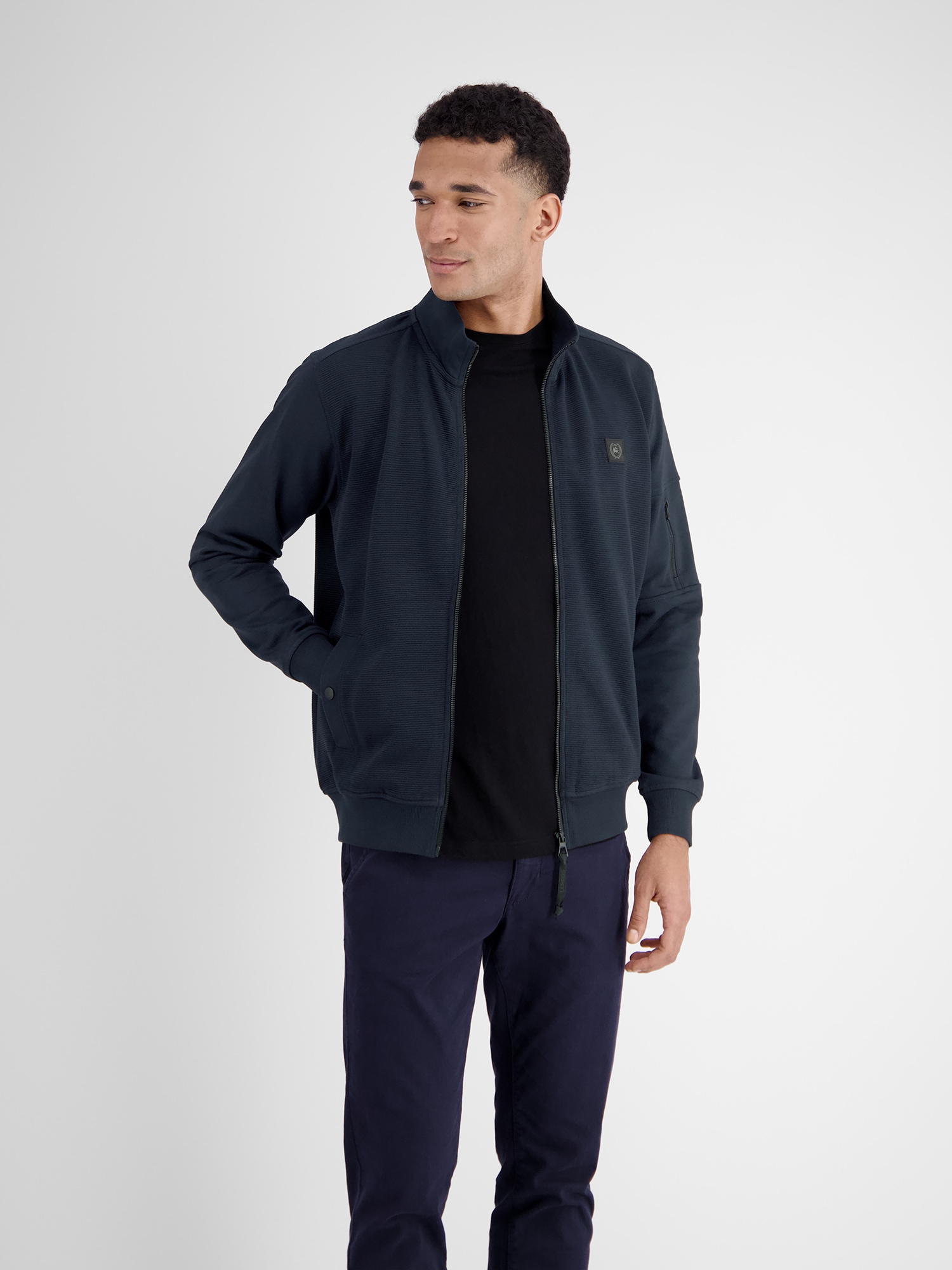 LERROS Sweatjacke »LERROS Herren Sweatjacke in Struktur-Baumwollqualität«
