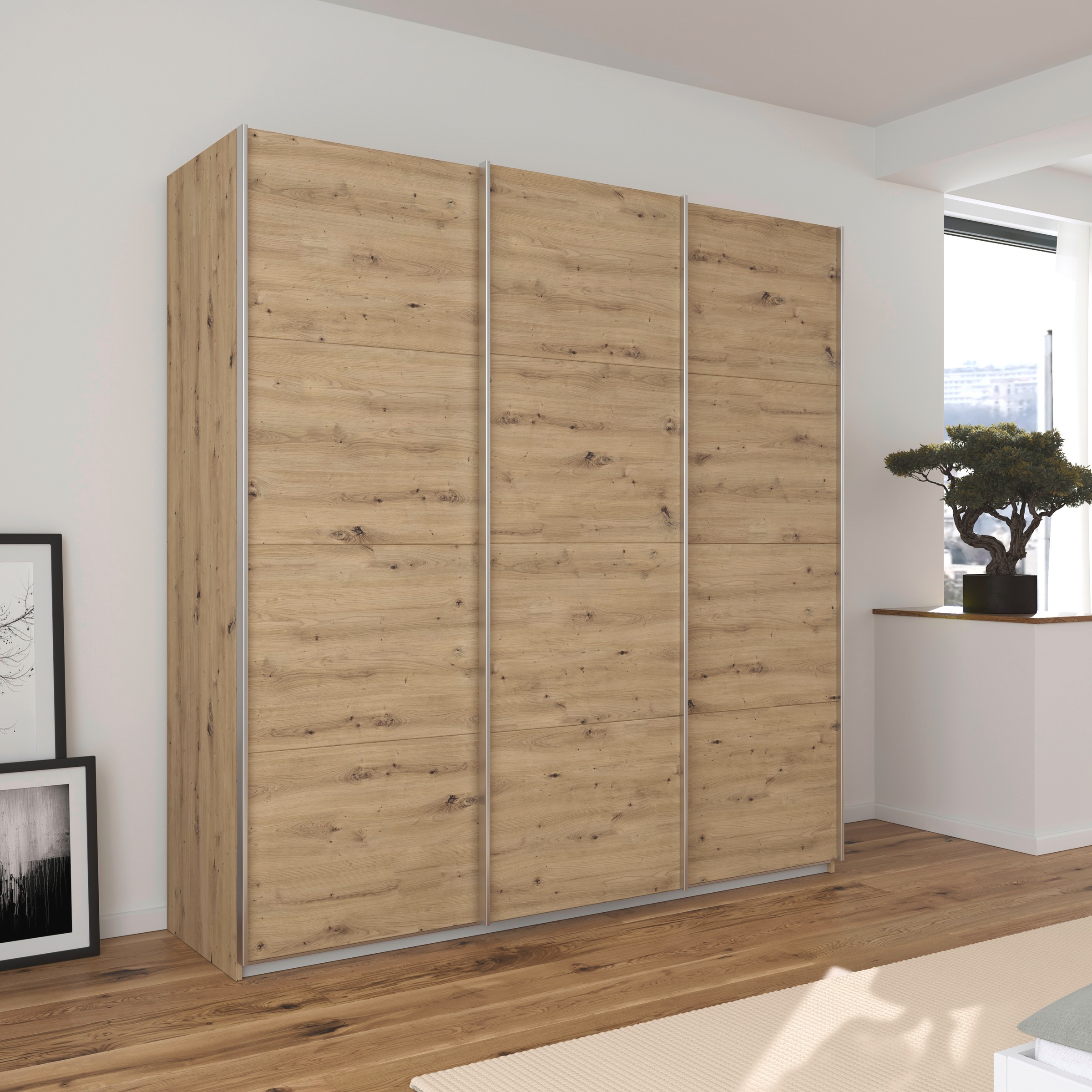 OTTO home Schwebetürenschrank »Kleiderschrank Schrank Garderobe AGORDO mit Dekor- oder Hochglanzfront« in 4 Breiten und 2 Höhen MADE IN GERMANY