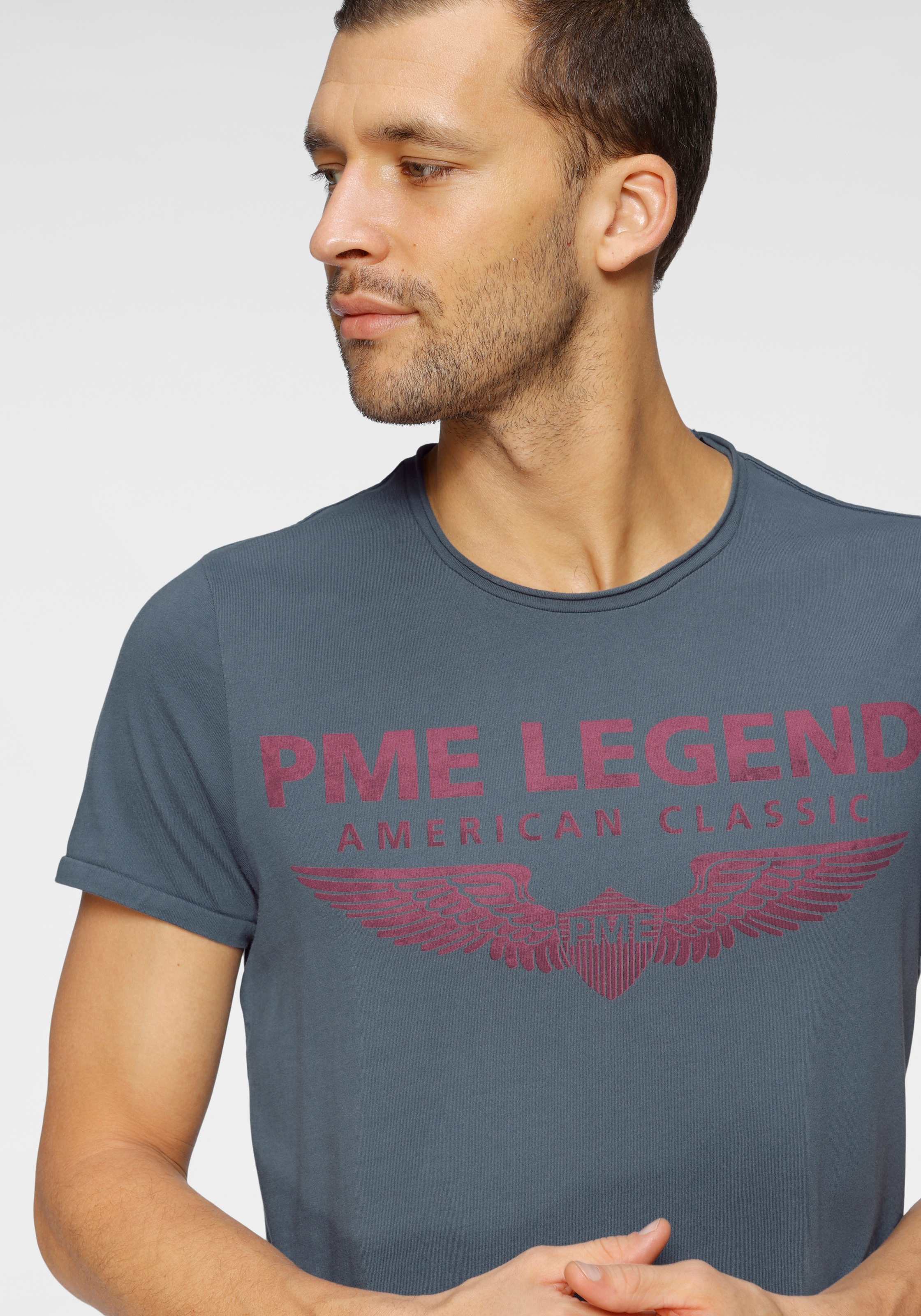 PME LEGEND Rundhalsshirt, mit Logoprint