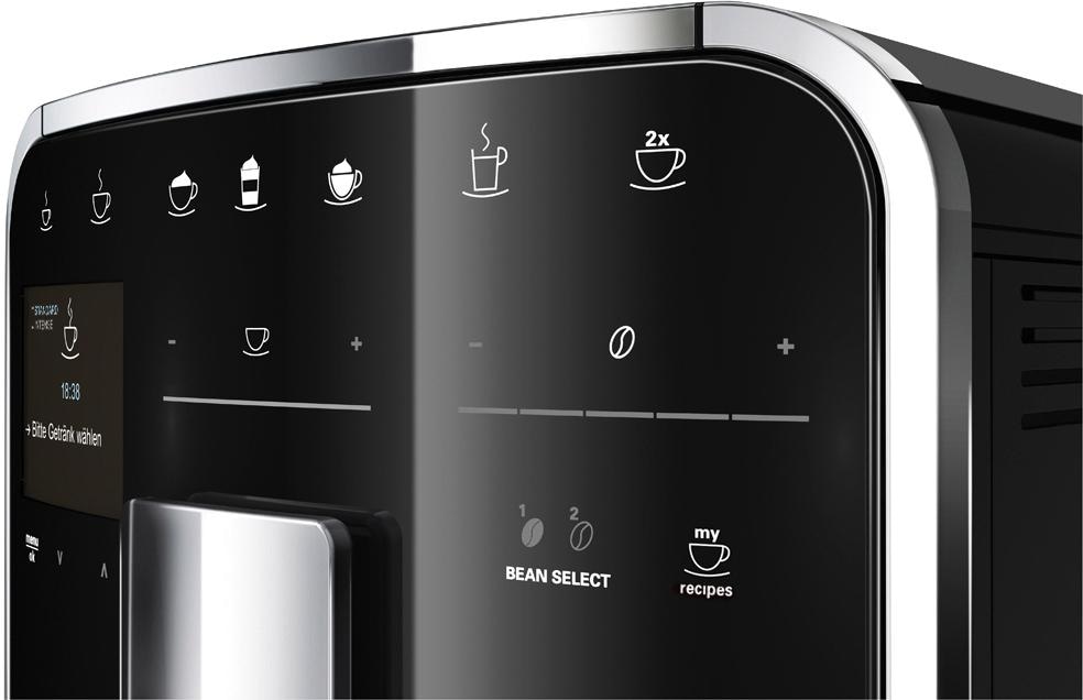 Melitta Kaffeevollautomat »Barista TS Smart® F850-102, schwarz«, 21 Kaffeerezepte & 8 Benutzerprofile, 2-Kammer Bohnenbehälter