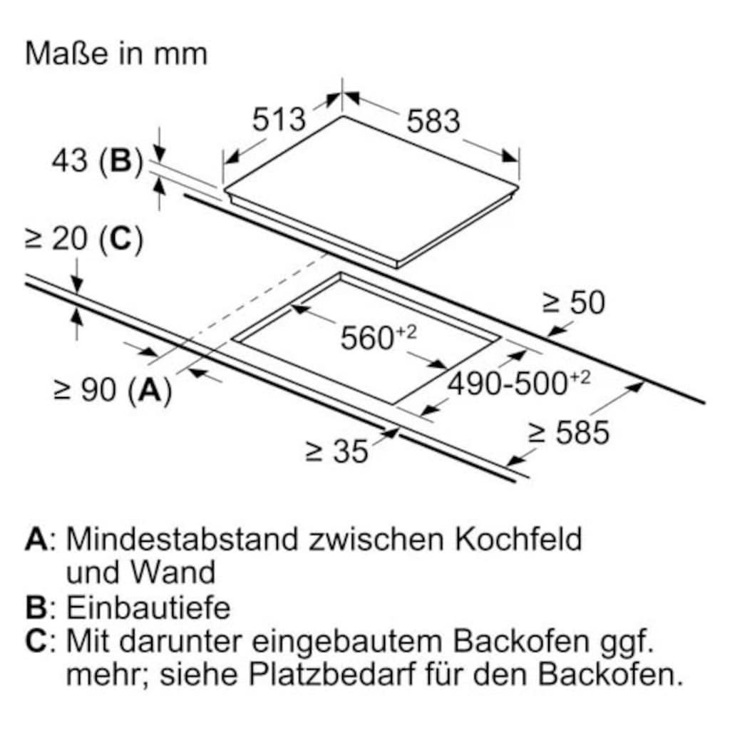 BOSCH Elektro-Herd-Set »HND211CS62«, HND211CS62, mit Teleskopauszug nachrüstbar