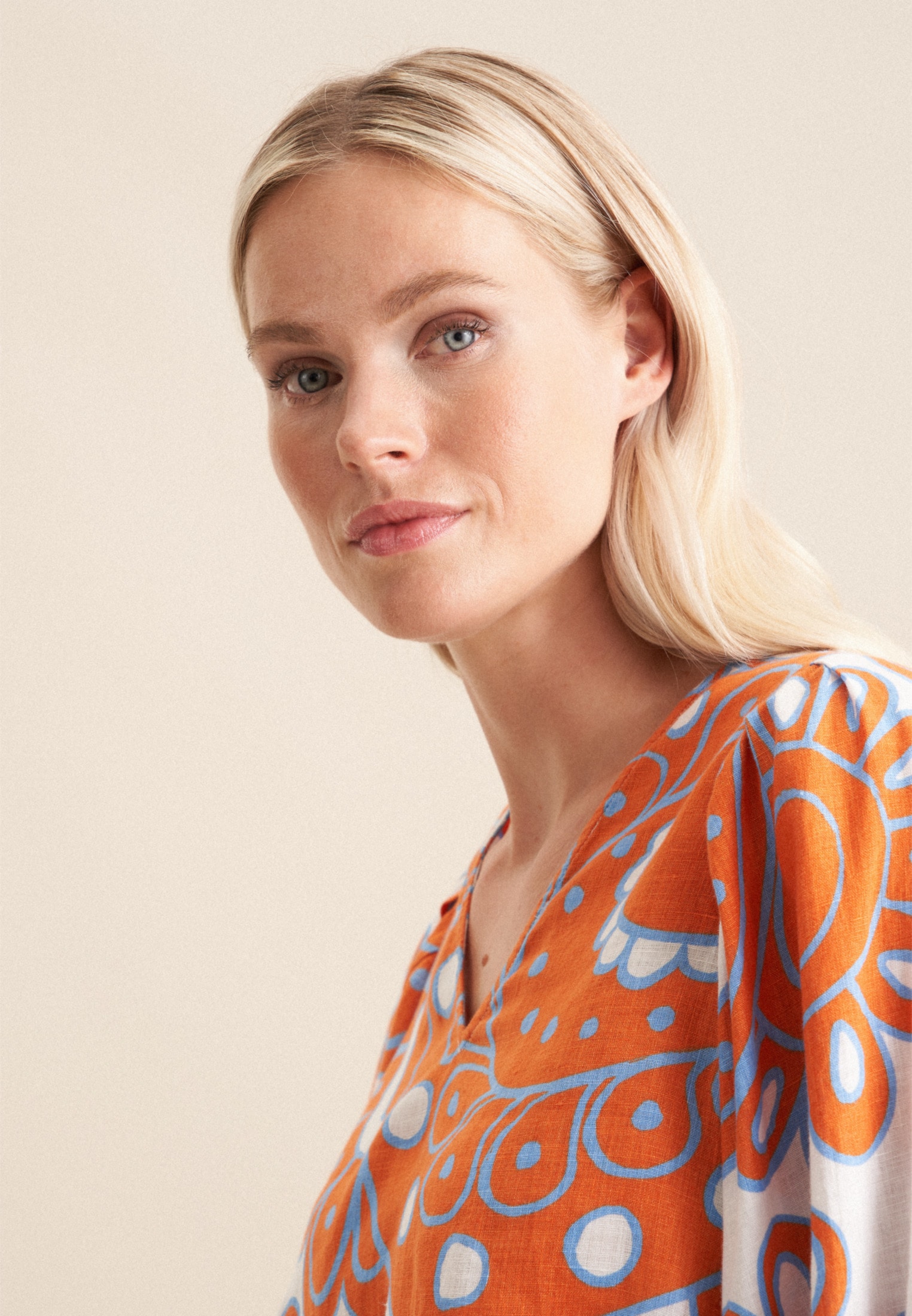 seidensticker Shirtbluse »Schwarze Rose«, 3/4-Arm V-Neck Paisley