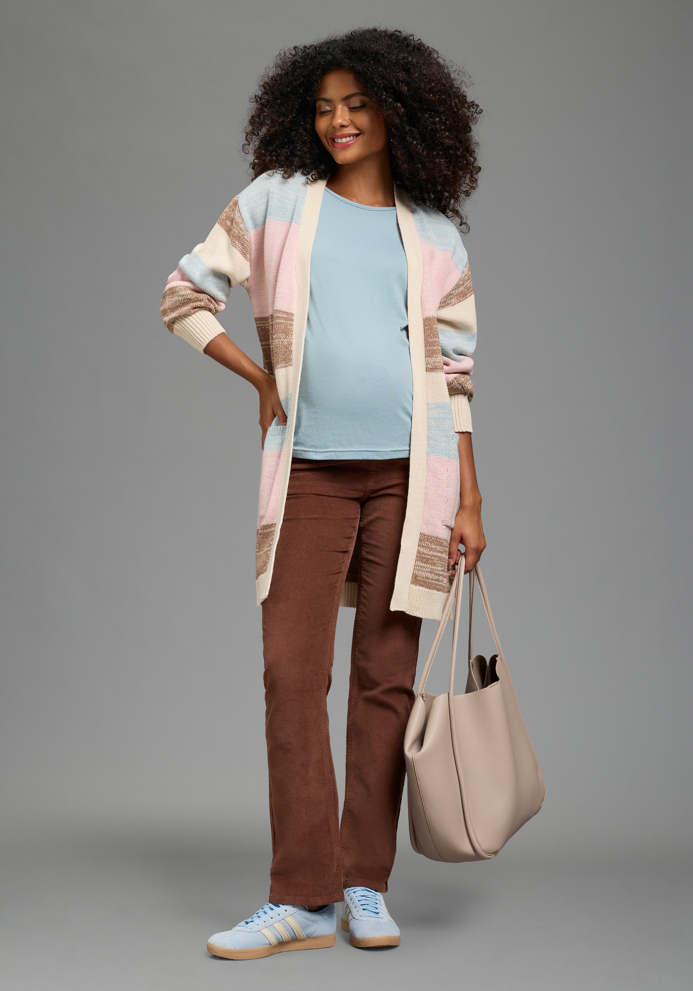 Neun Monate Umstandshose »Umstands-Cordhose«  gerades Bein, extrabreites Bündchen, elastisches Material
