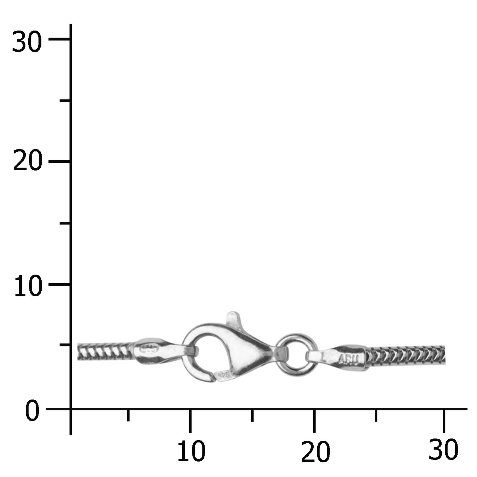 OSTSEE-SCHMUCK Silberkette »- Schlange 1,6 mm - Silber 925/000 -,«