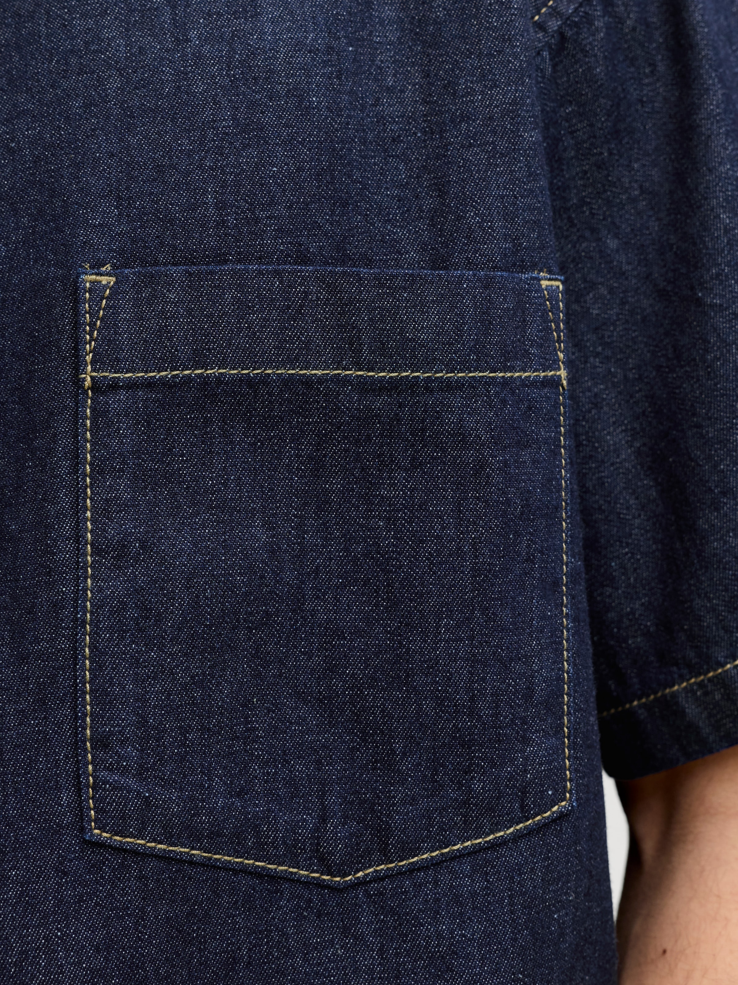 Jack & Jones Jeanshemd »JJORGAUSTIN DENIM SHIRT SS LN« Baumwolle, regular fit