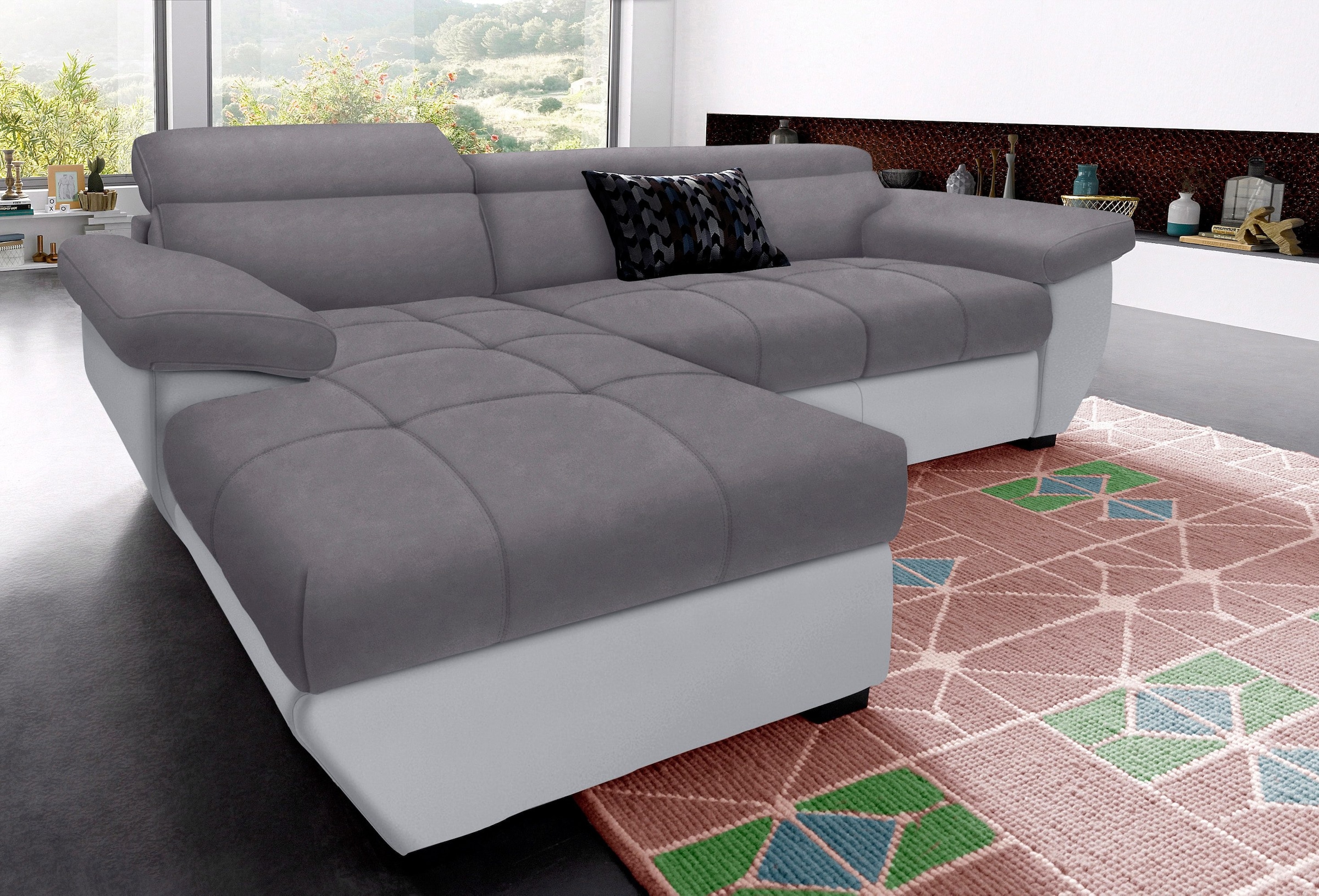 COTTA Ecksofa »Speedway L-Form« mit Kopfteilverstellung, wahlweise mit Bettfunktion & Bettkasten