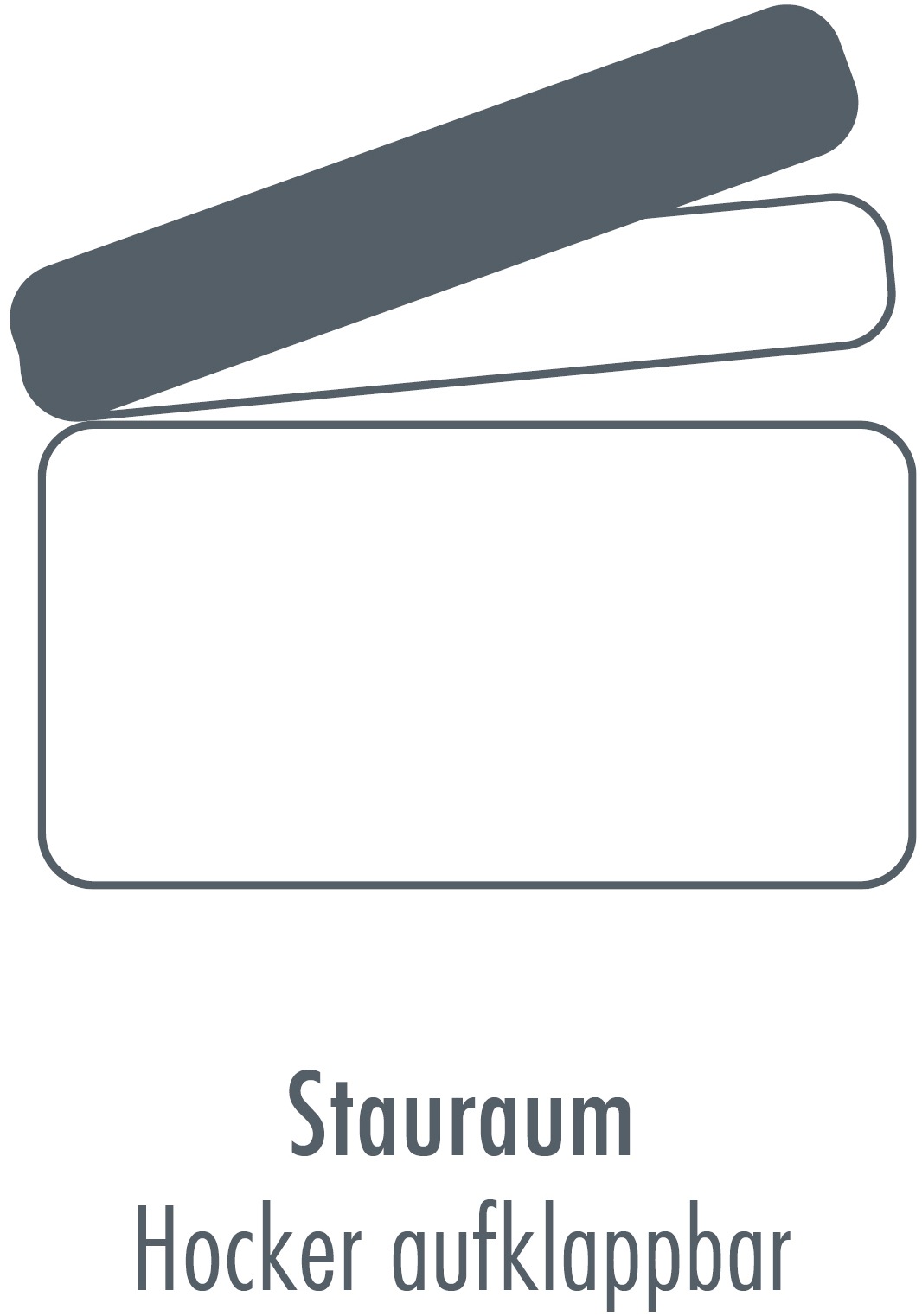 Die PlanBar Hocker »PN-EM23166« Aufklappbar mit Stauraum, stylische Metallfüße