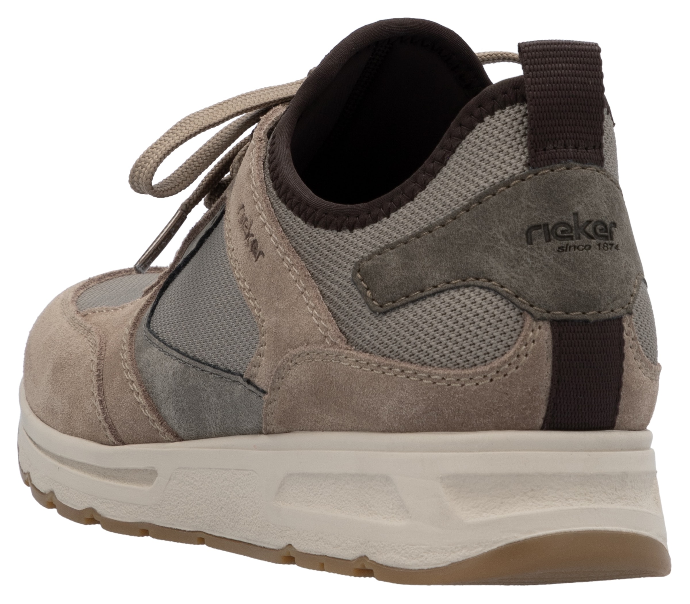 Rieker Slip-On Sneaker, Schlupfschuh, Halbschuh, Freizeitsneaker mit Schnürelement
