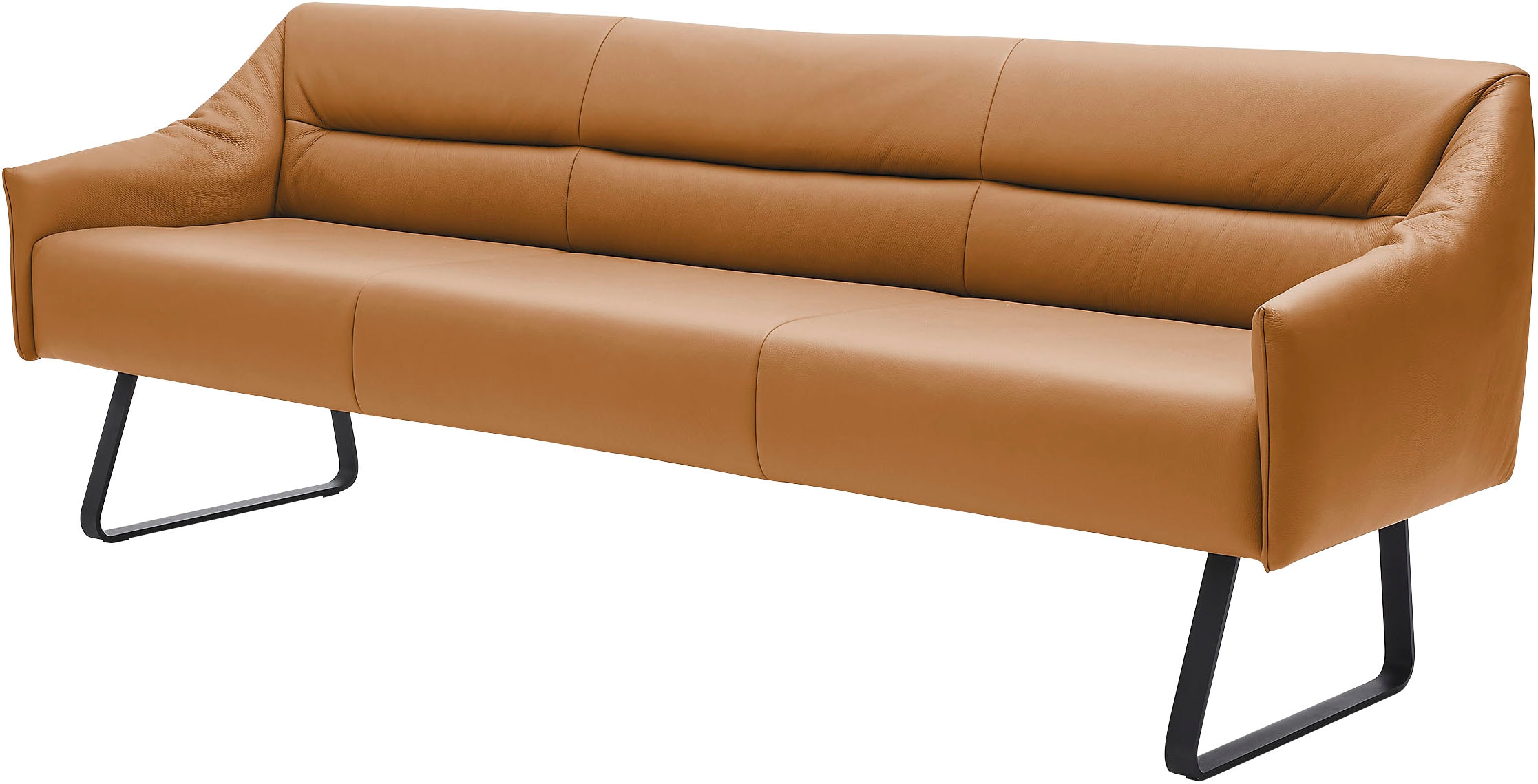 Musterring Essbank »JustB! SP500« 1 Stk. tlg. Metallkufe schwarz, verschiedene Farben, Breite 220 oder 250 cm